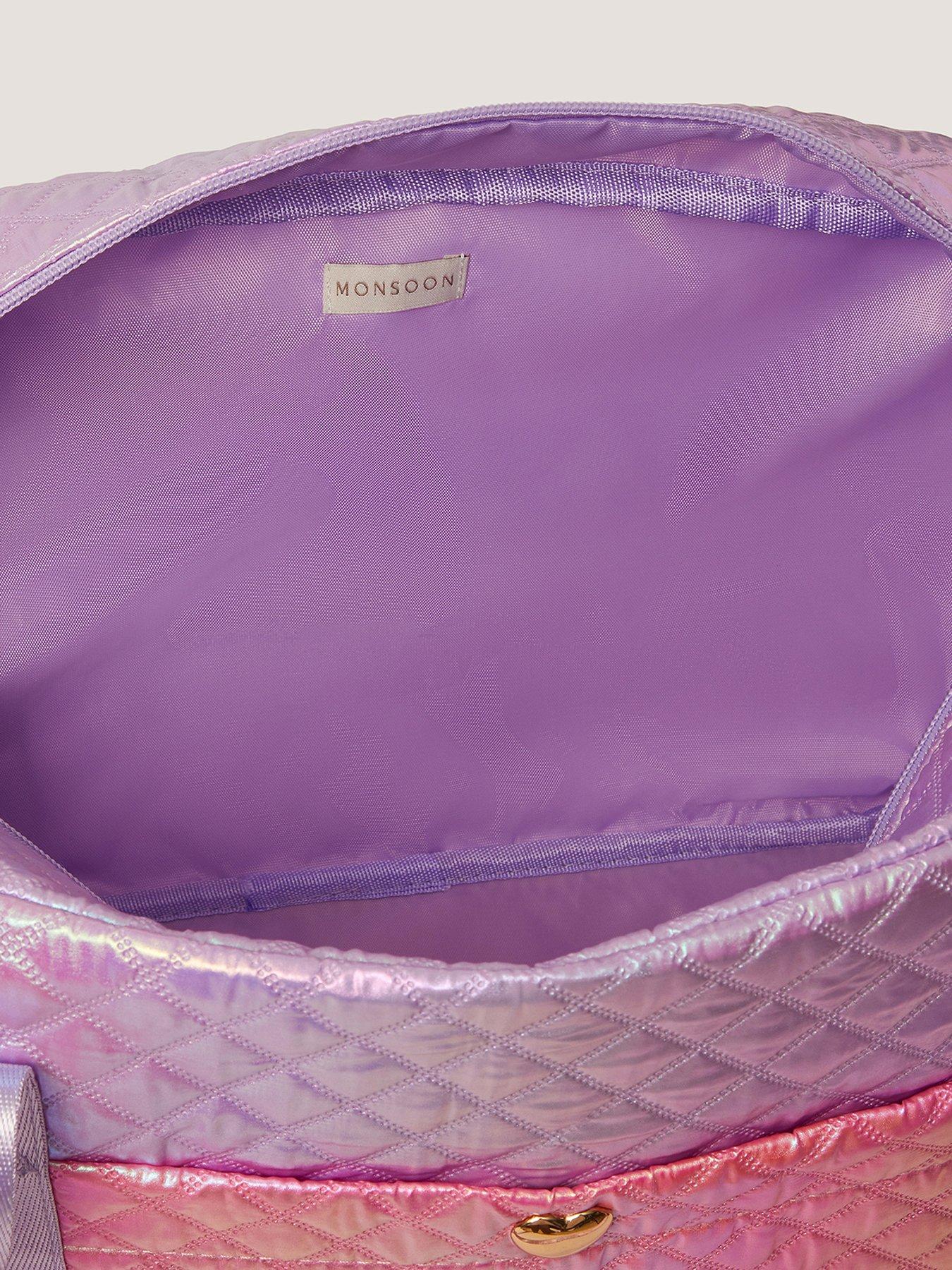 Image 4 of 4 of Monsoon Girls Quilted Shimmer Weekender Bag - Multi