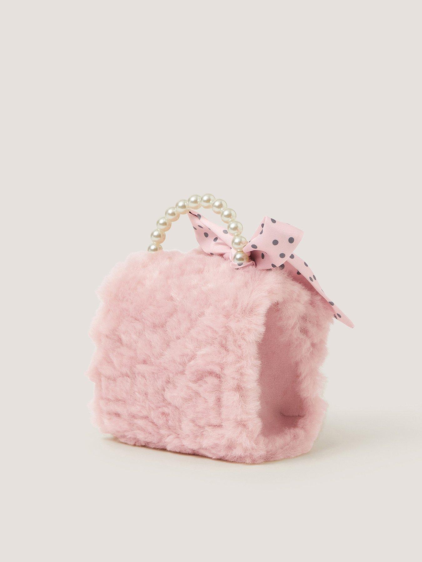 Image 2 of 4 of Monsoon Girls Fluffy Poodle Bag - Pink