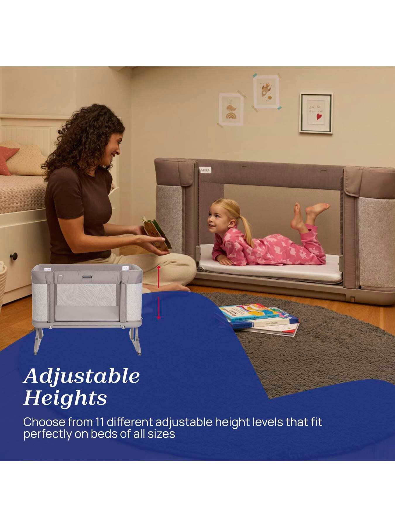 Image 2 of 6 of Chicco Next2Me Forever 3-in1 Bedside Cot, Co-Sleeping, Almond