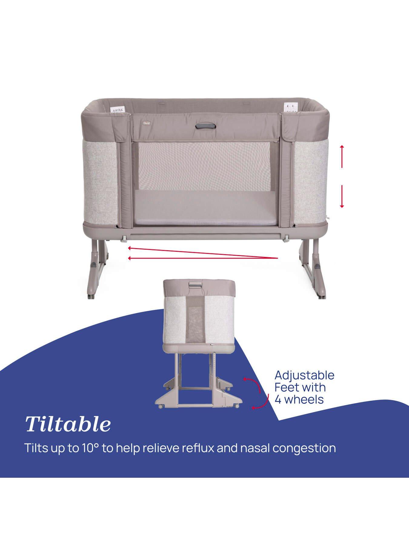 Image 3 of 6 of Chicco Next2Me Forever 3-in1 Bedside Cot, Co-Sleeping, Almond