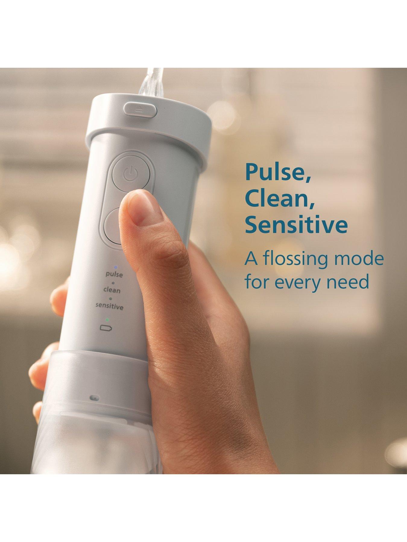 Image 4 of 8 of Philips Philips Sonicare Compact Flosser 1000 - Portable Water Flosser with 3 Flossing Modes, IPX7 Waterproof Oral Irrigator, Travel friendly, Blue, HX3333/24