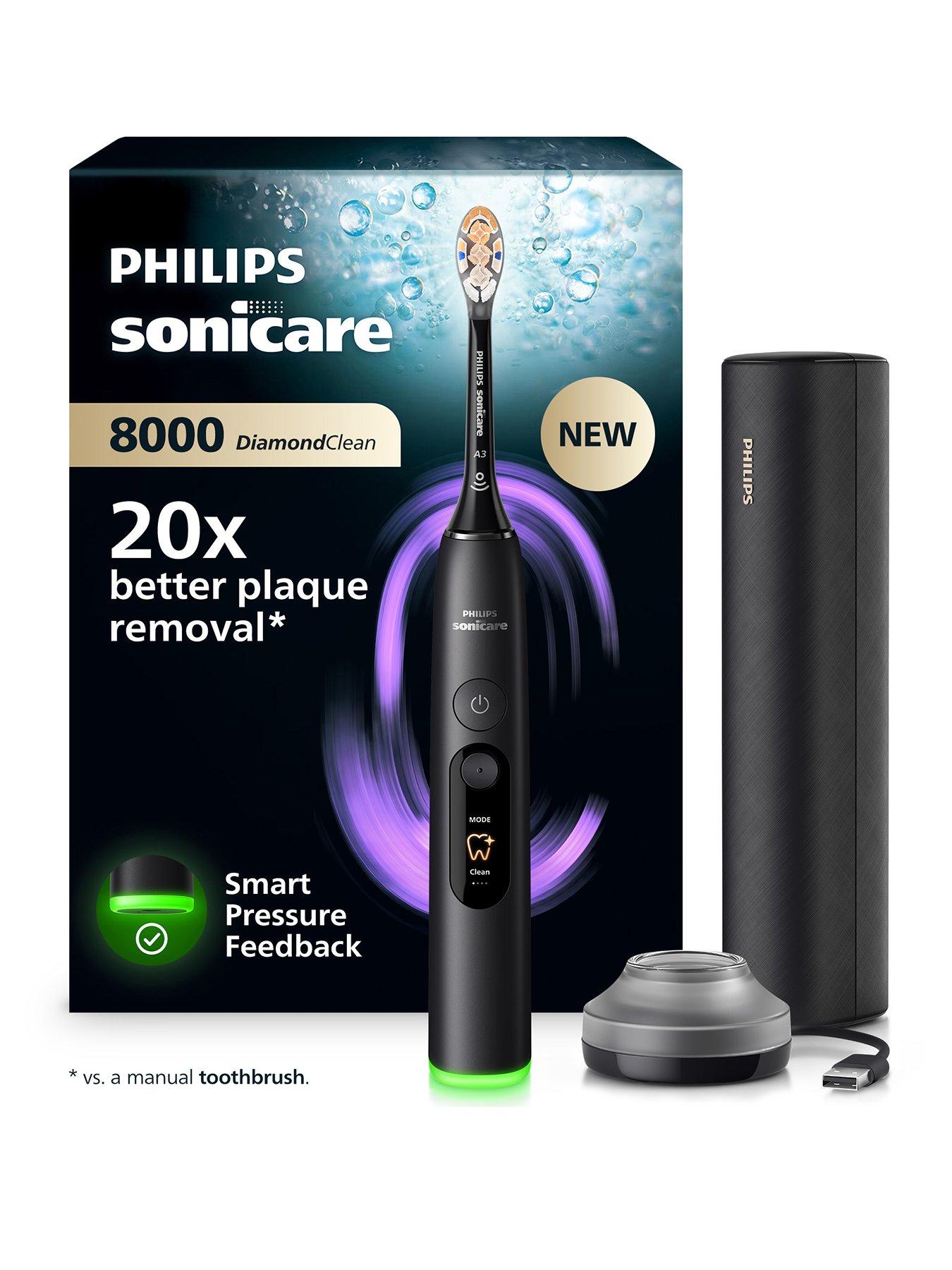 Philips Philips Sonicare Next-Generation Diamondclean 8000 Electric Toothbrush - With Smart Pressure Feedback, And 15 Settings, Black, Hx8311/12 in One Colour