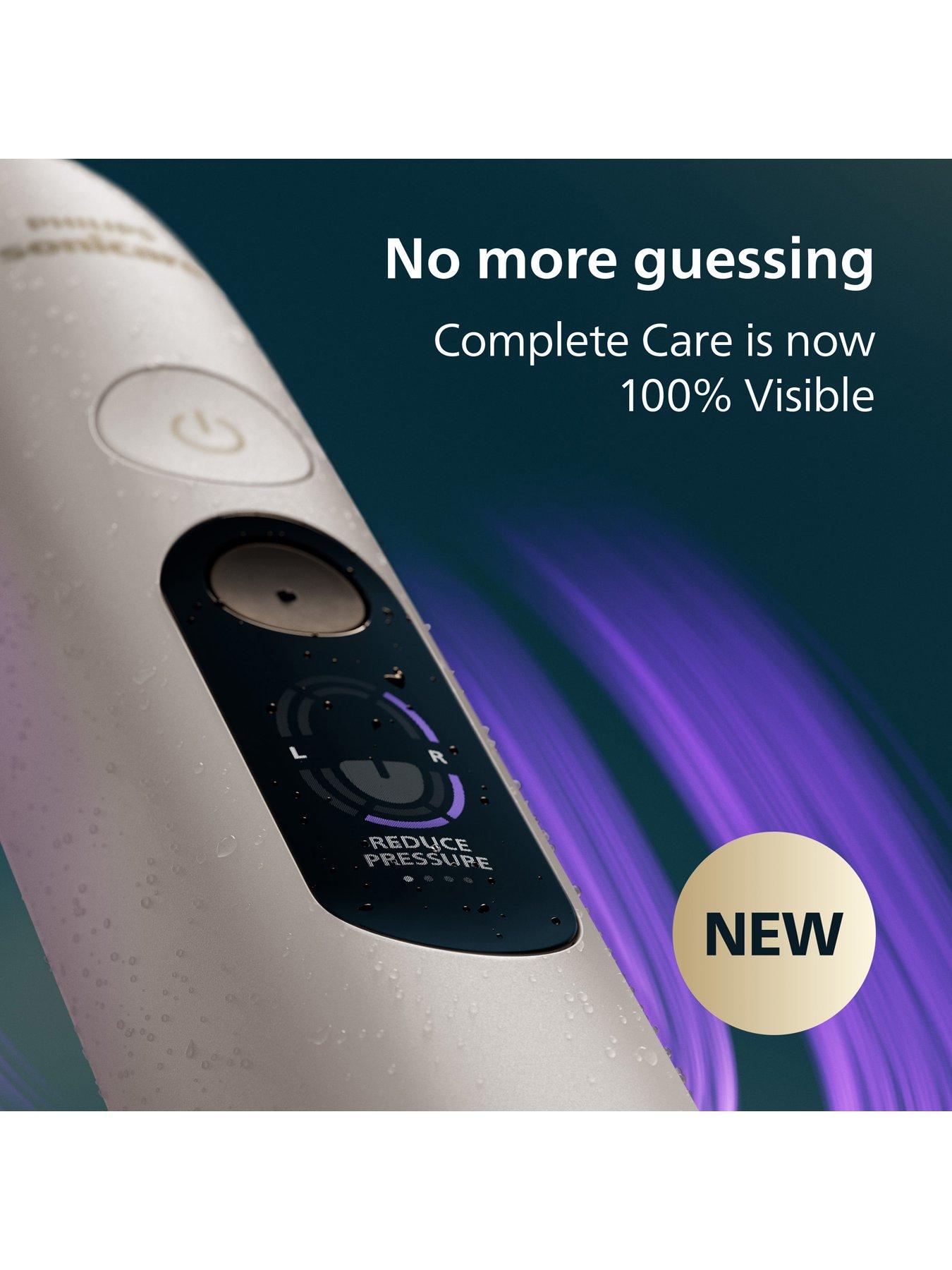 Image 2 of 8 of Philips Philips Sonicare Next-Generation DiamondClean 8500 Electric Toothbrush - Smart Pressure Feedback, 18 Settings, Powder White, HX8513/11