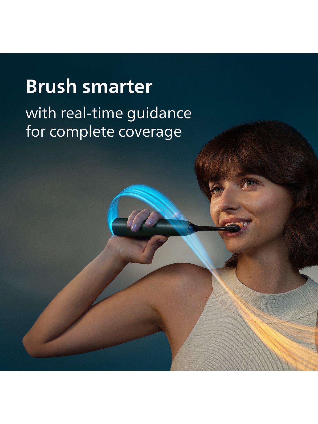 Image 5 of 8 of Philips Philips Sonicare Next-Generation DiamondClean 9000 Electric Toothbrush - Smart Coverage Feedback, Smart Pressure Feedback, 21 Settings, Midnight Green, HX9213/84