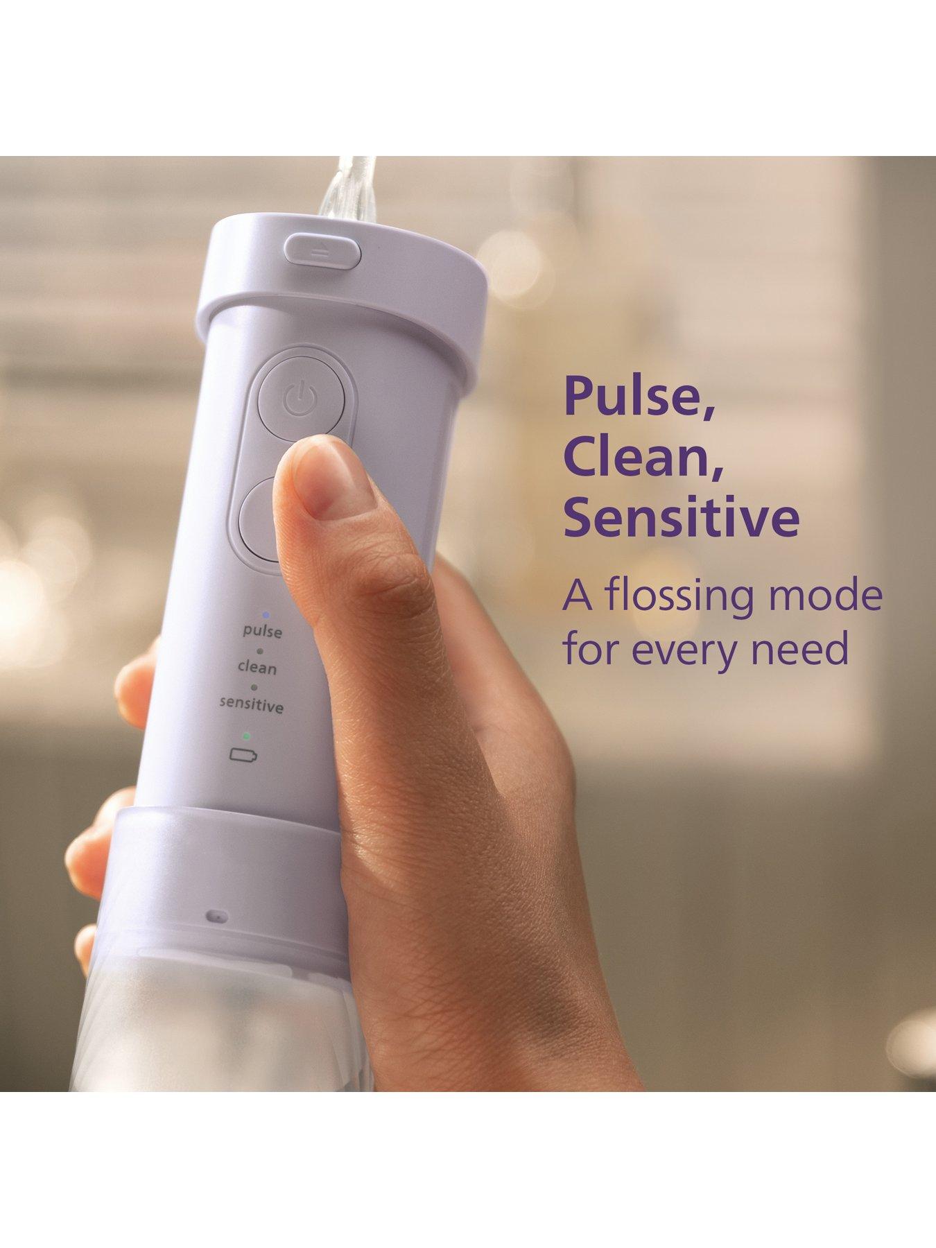Image 4 of 8 of Philips Philips Sonicare Compact Flosser 1000 - Portable Water Flosser with 3 Flossing Modes, IPX7 Waterproof Oral Irrigator, Travel friendly, Purple, HX3333/23