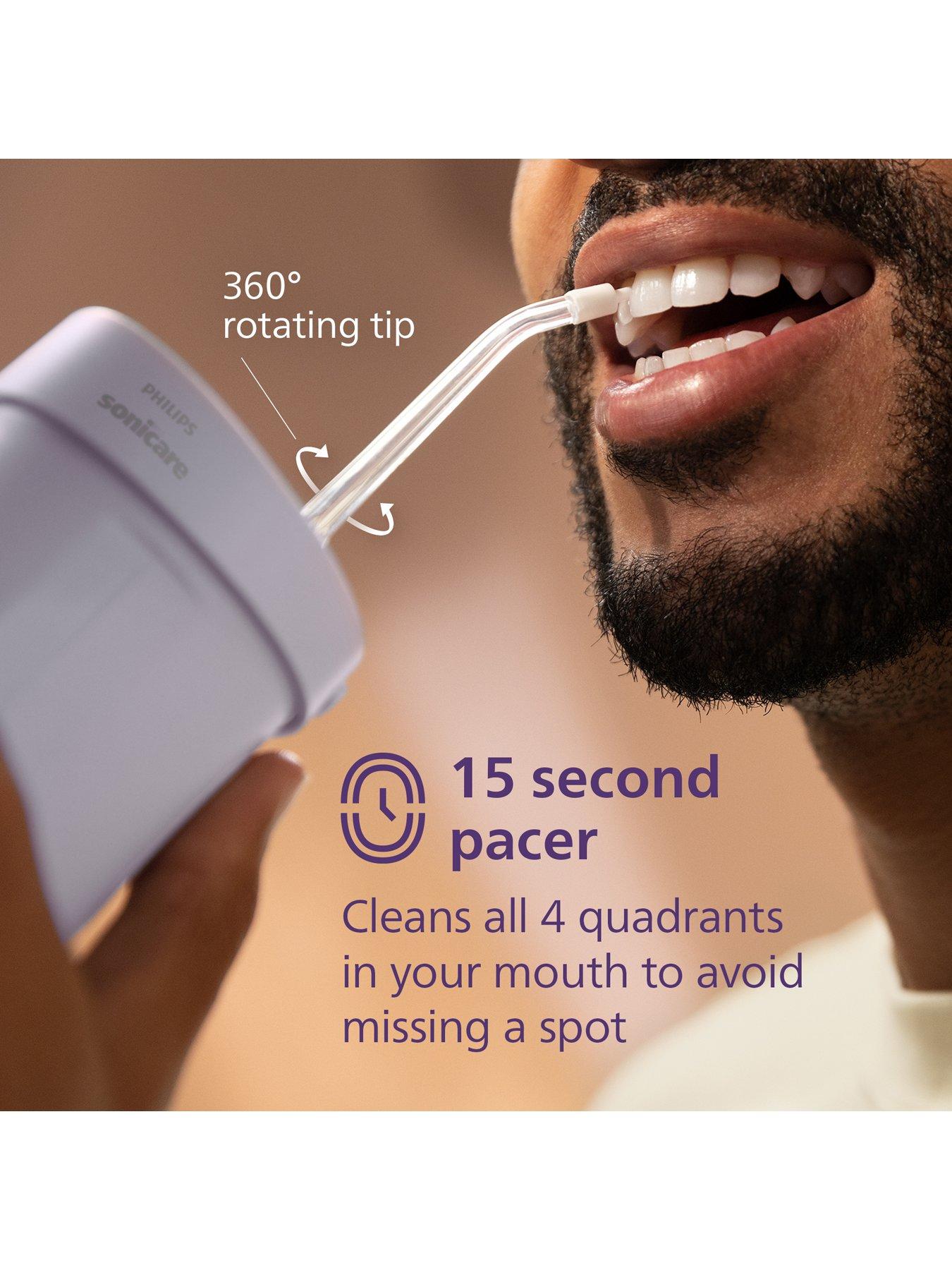 Image 5 of 8 of Philips Philips Sonicare Compact Flosser 1000 - Portable Water Flosser with 3 Flossing Modes, IPX7 Waterproof Oral Irrigator, Travel friendly, Purple, HX3333/23