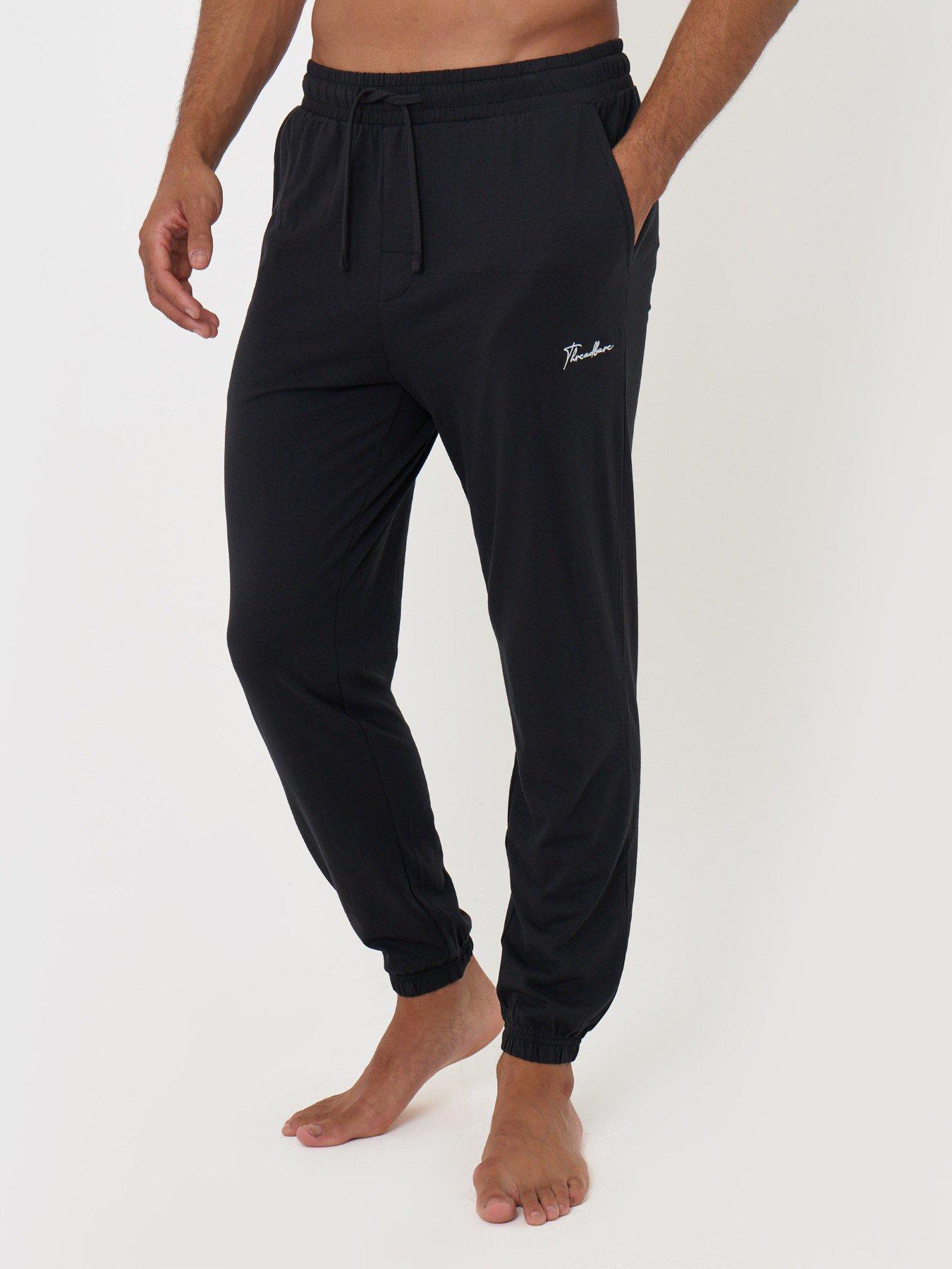 Image 2 of 5 of Threadbare Mens 2 Pack Cuffed Jogging Bottoms - Black
