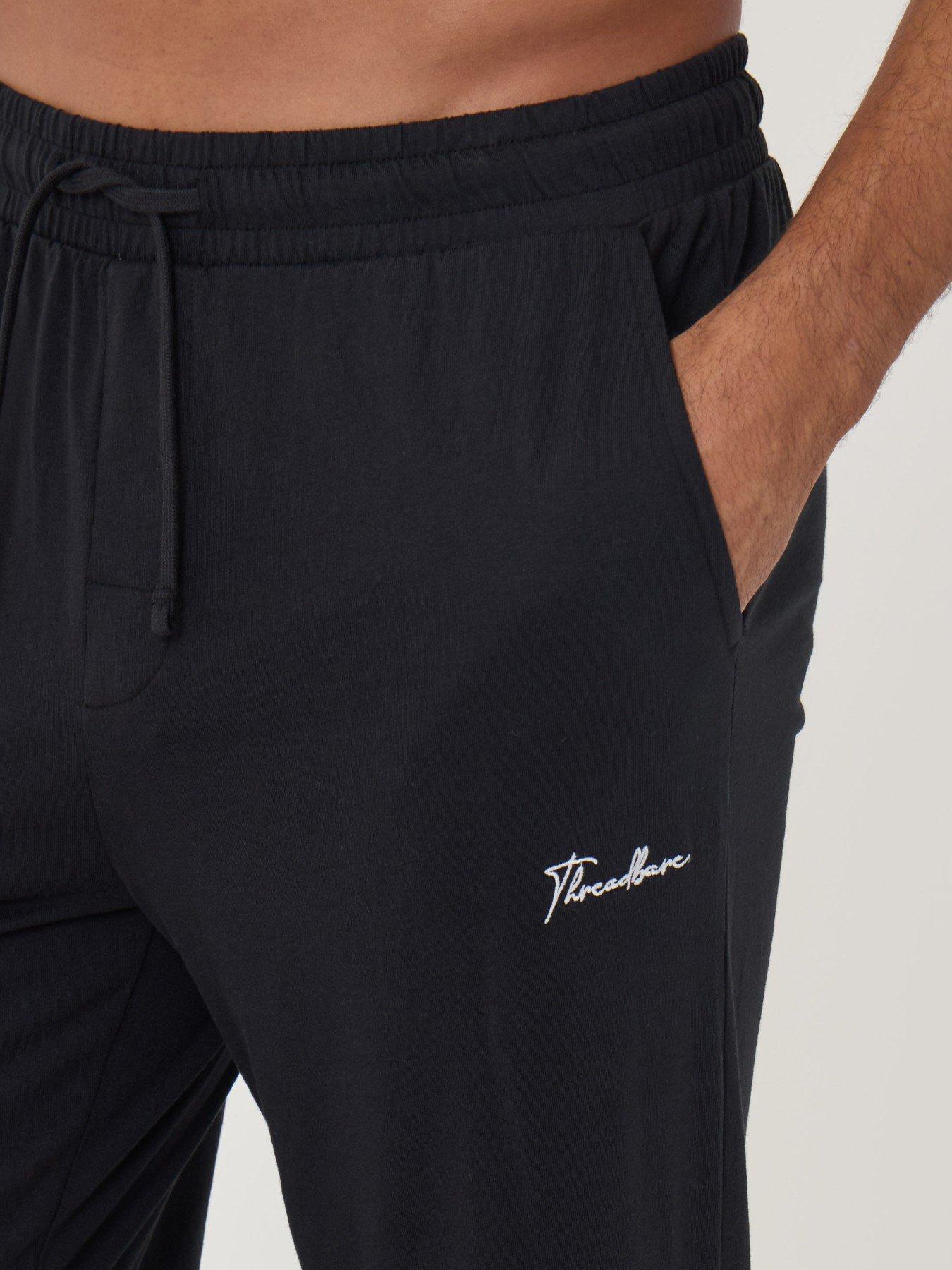 Image 5 of 5 of Threadbare Mens 2 Pack Cuffed Jogging Bottoms - Black