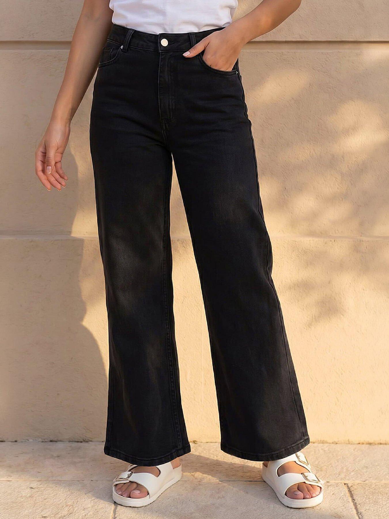 Roman Petite Wide Leg Jeans