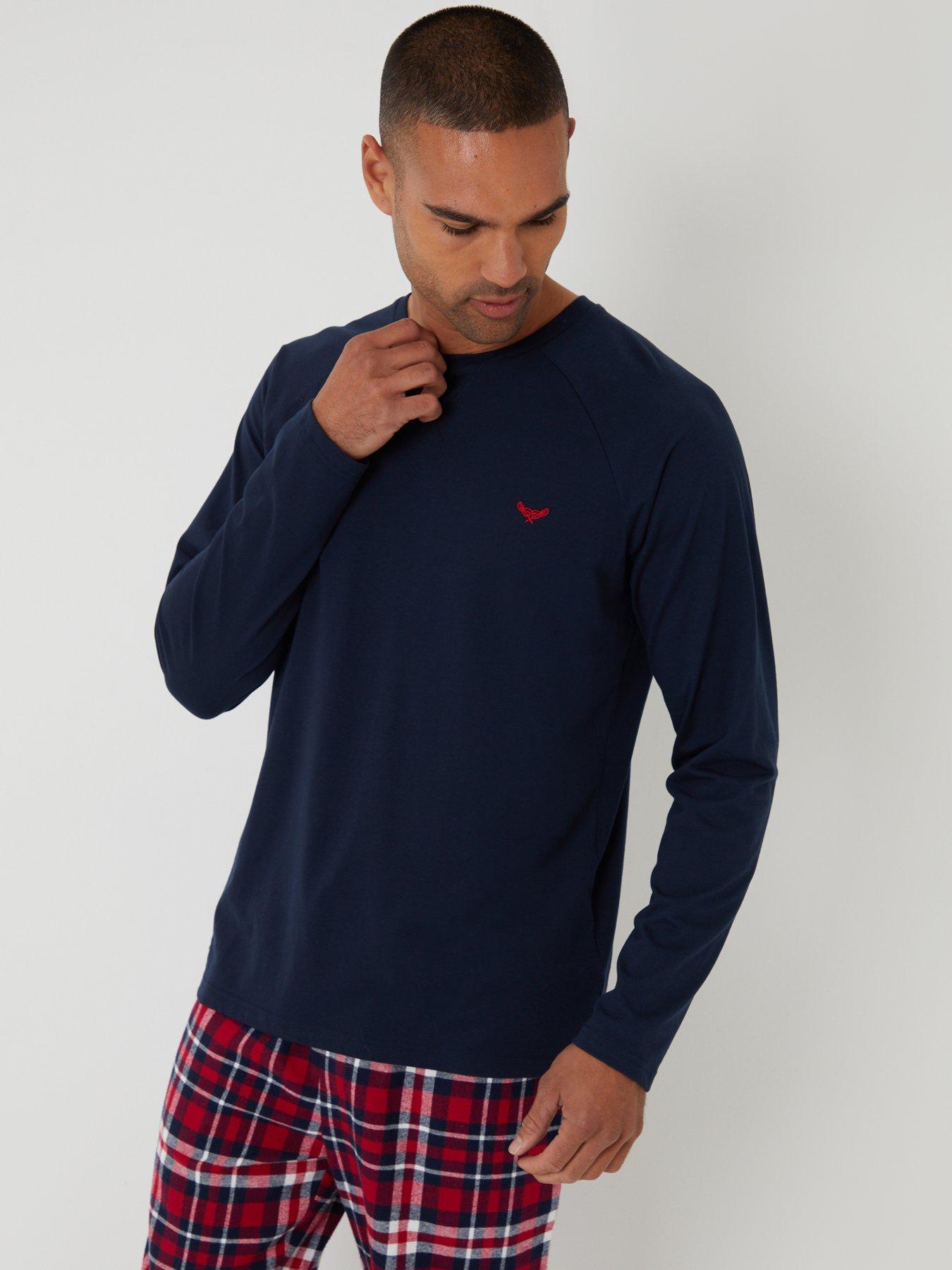 Image 4 of 4 of Threadbare Long Sleeve Top & Cotton Flannel Trousers Pyjama Set In Red Check