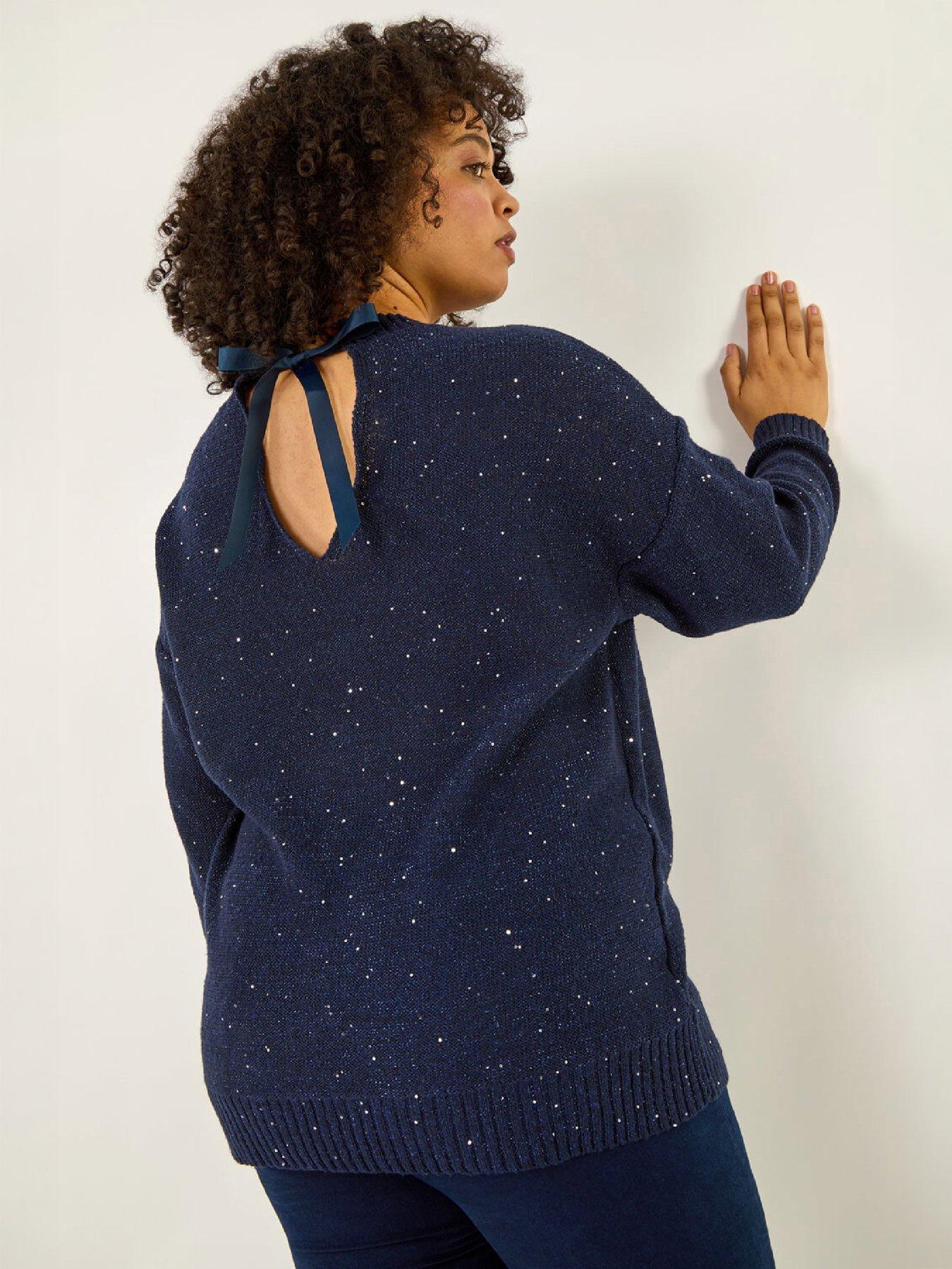 Image 4 of 4 of Roman Curve Hotfix Longline Knit Jumper