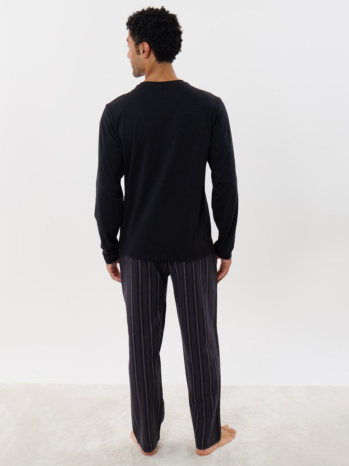 Image 2 of 5 of Threadbare Mens Threadbare Long Sleeve Jersey Stripe Pyjama Set - Multi