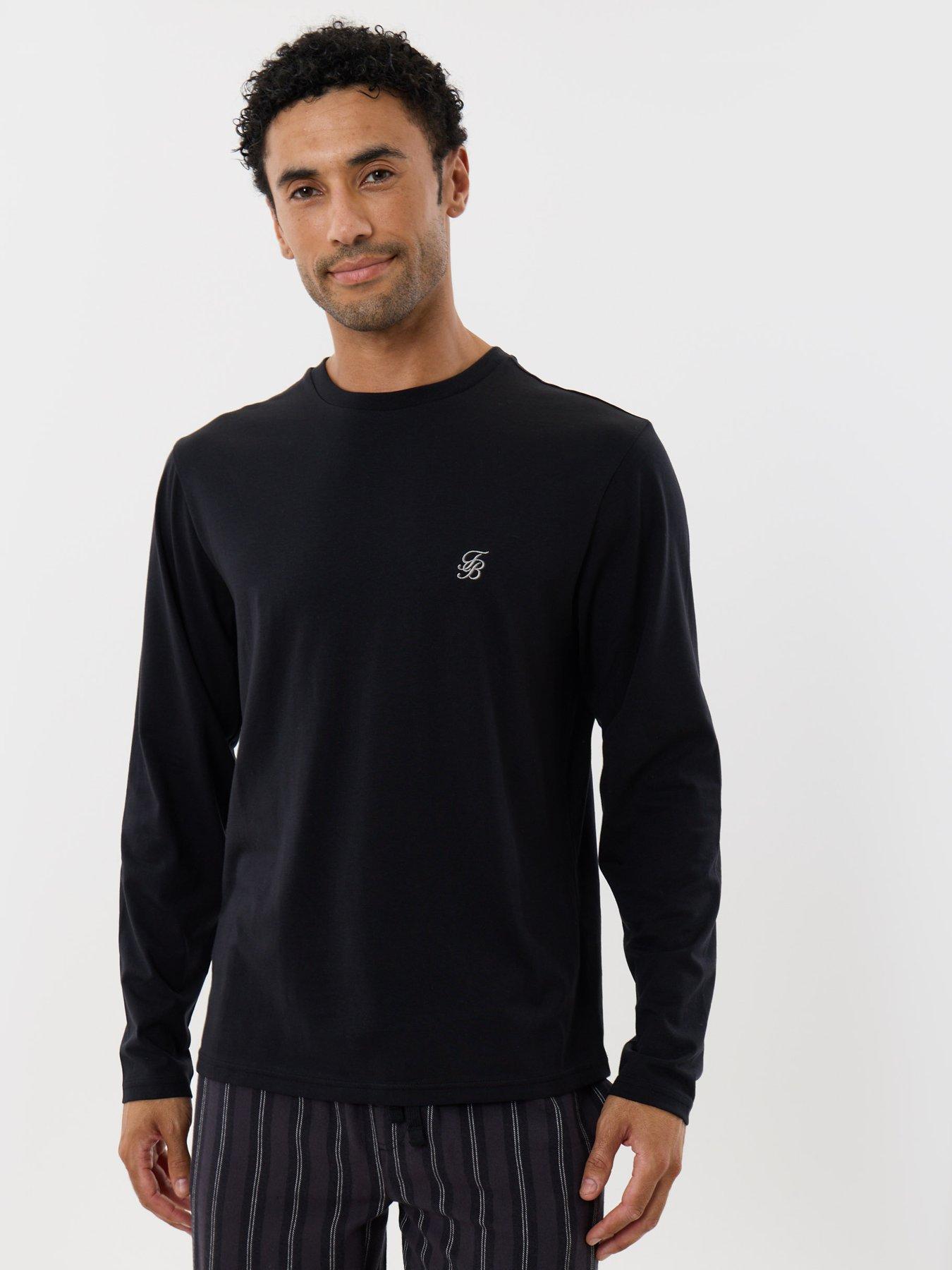 Image 4 of 5 of Threadbare Mens Threadbare Long Sleeve Jersey Stripe Pyjama Set - Multi