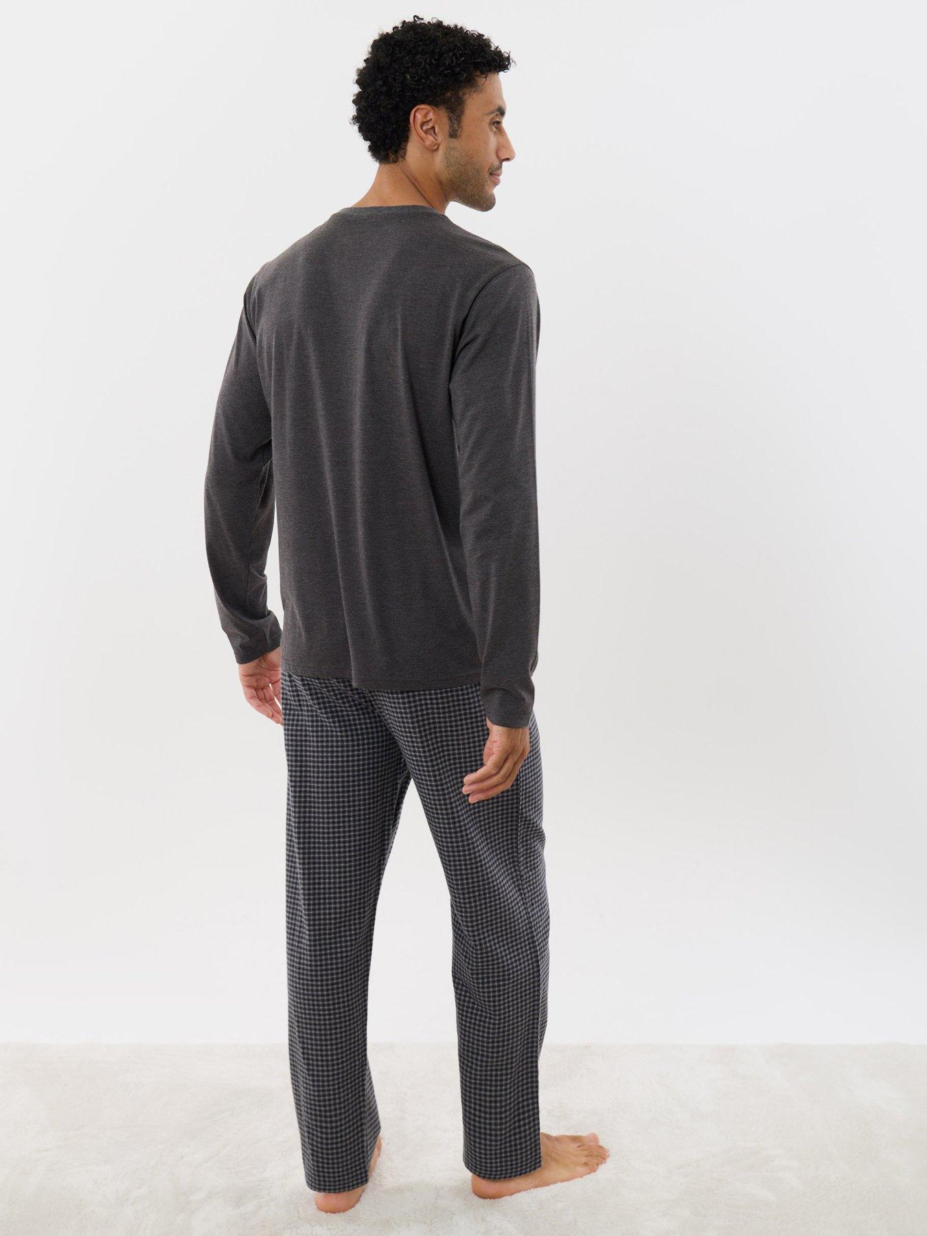 Image 2 of 4 of Threadbare Mens Lansdown Cotton-Rich Pyjama Set - Grey