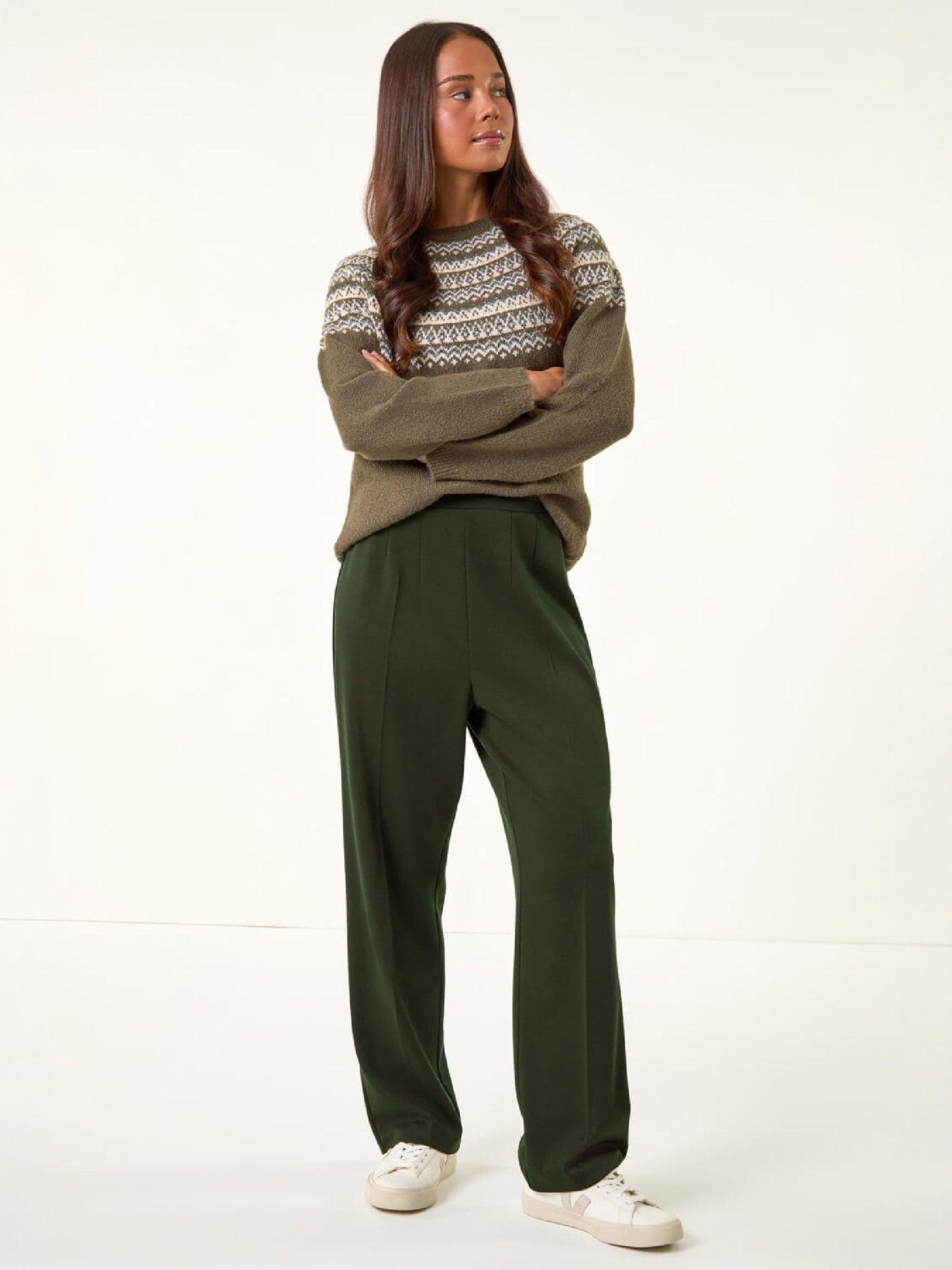 Image 4 of 4 of Roman Petite Straight Leg Ponte Stretch Trouser
