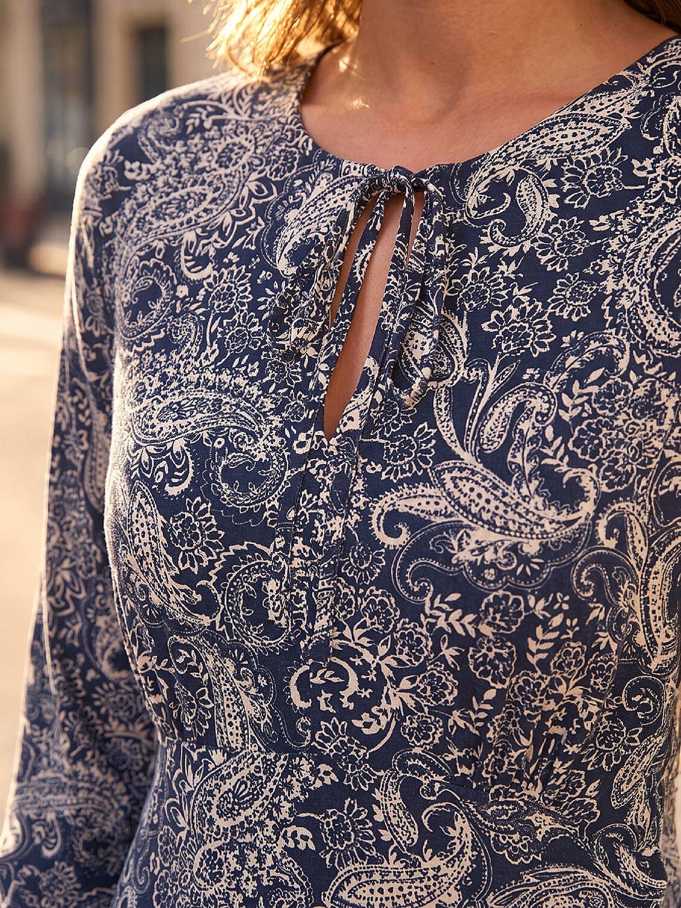 Image 2 of 4 of Roman Petite Paisley Dress