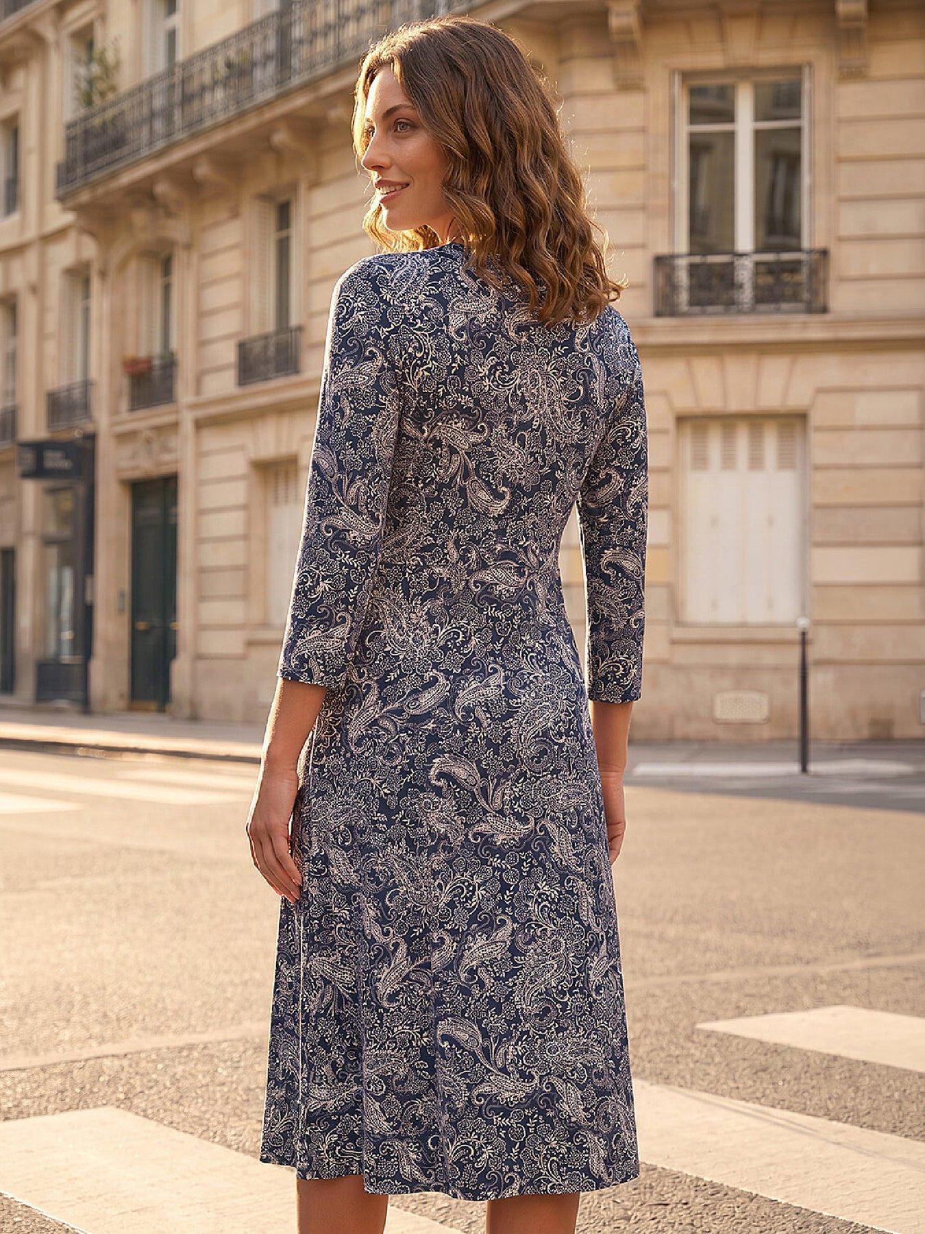 Image 3 of 4 of Roman Petite Paisley Dress