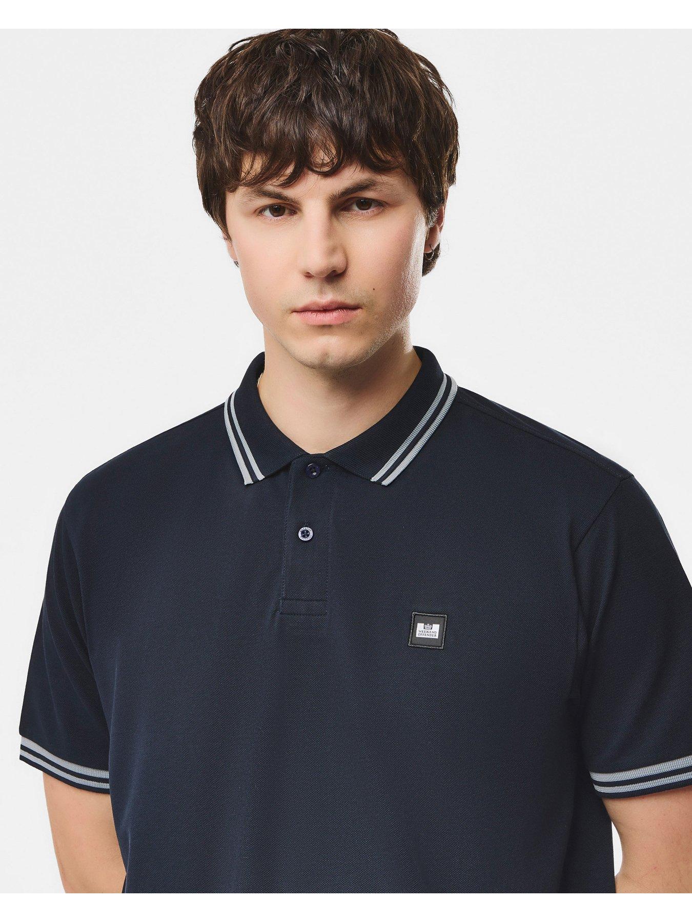 Image 2 of 7 of Weekend Offender Weekend Offender Levanto Short Sleeve Polo Shirt - Navy