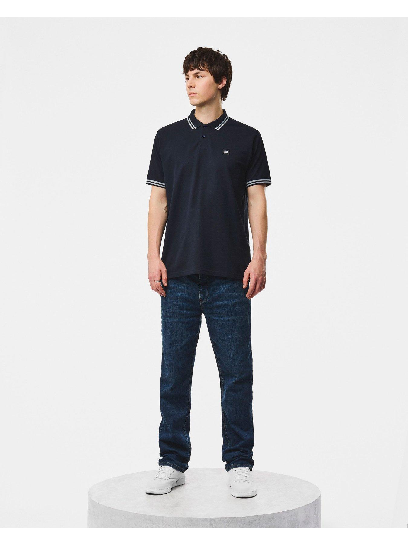 Image 3 of 7 of Weekend Offender Weekend Offender Levanto Short Sleeve Polo Shirt - Navy