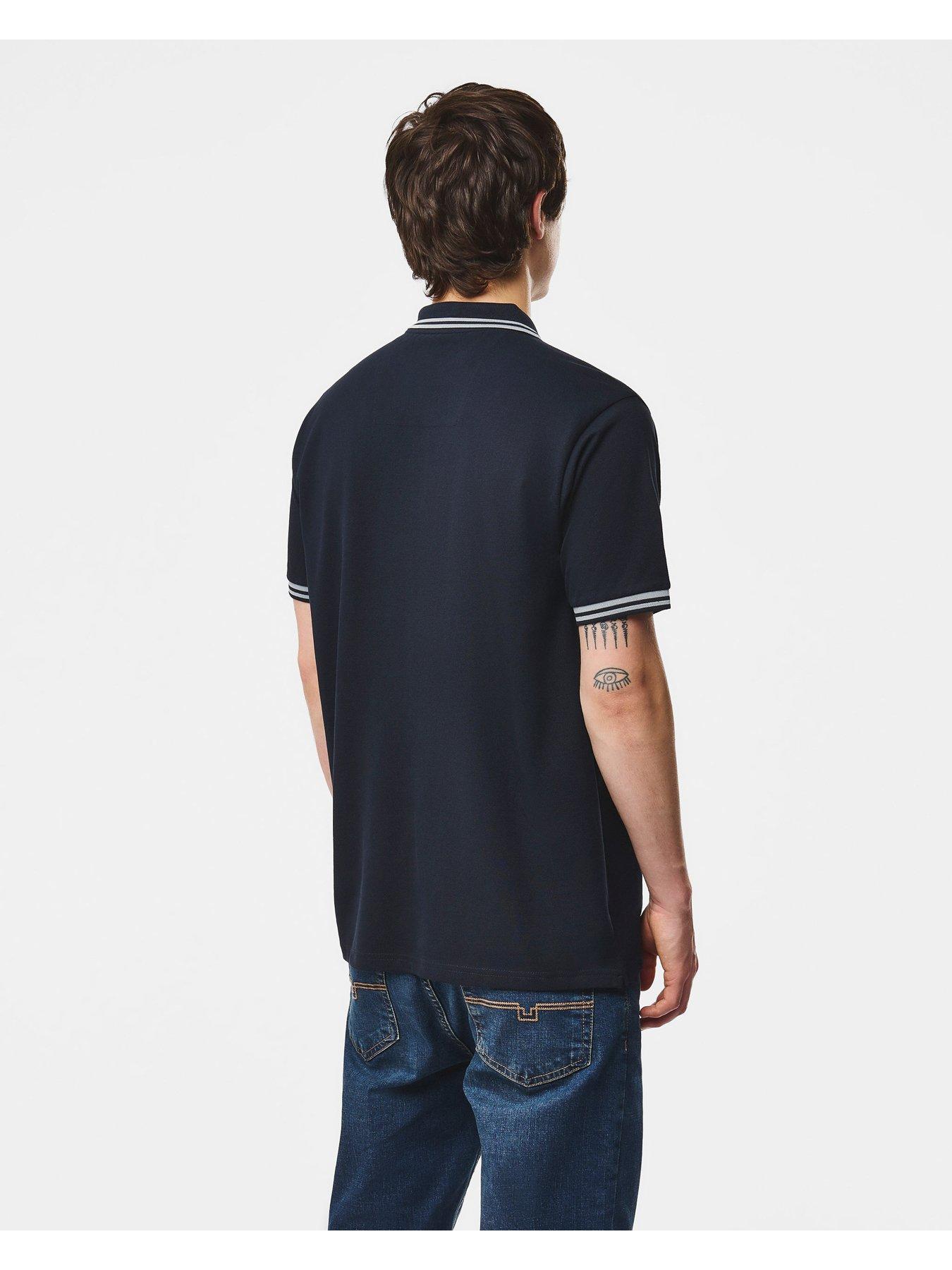 Image 4 of 7 of Weekend Offender Weekend Offender Levanto Short Sleeve Polo Shirt - Navy