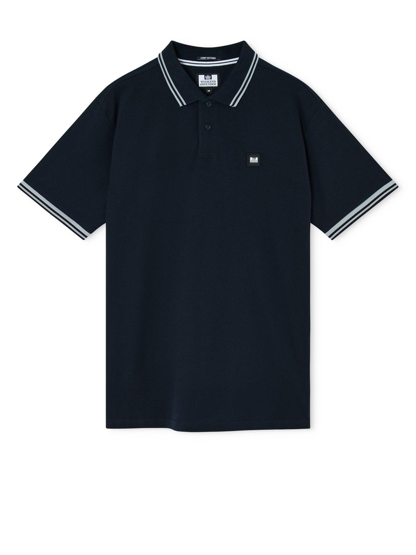 Image 5 of 7 of Weekend Offender Weekend Offender Levanto Short Sleeve Polo Shirt - Navy