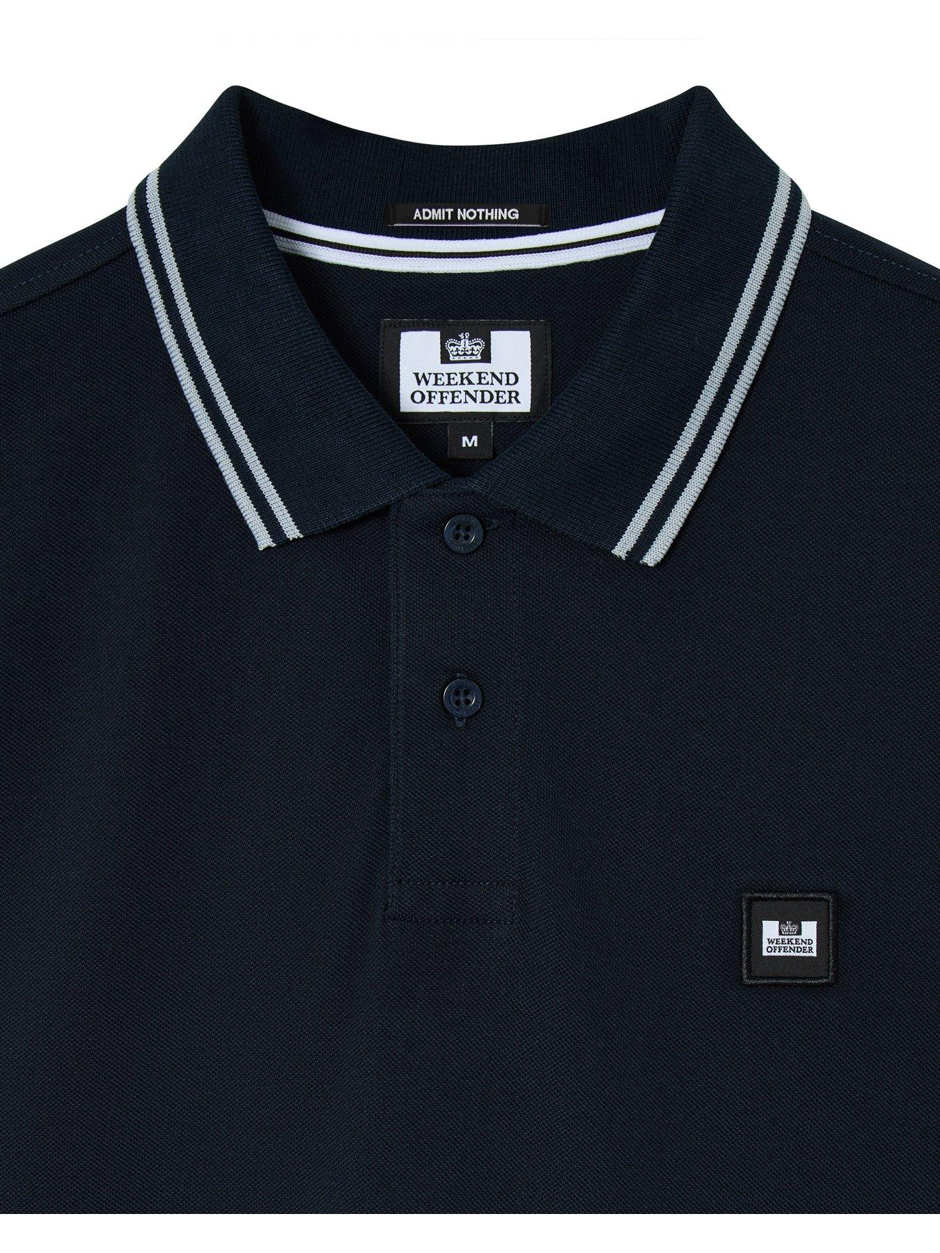 Image 6 of 7 of Weekend Offender Weekend Offender Levanto Short Sleeve Polo Shirt - Navy