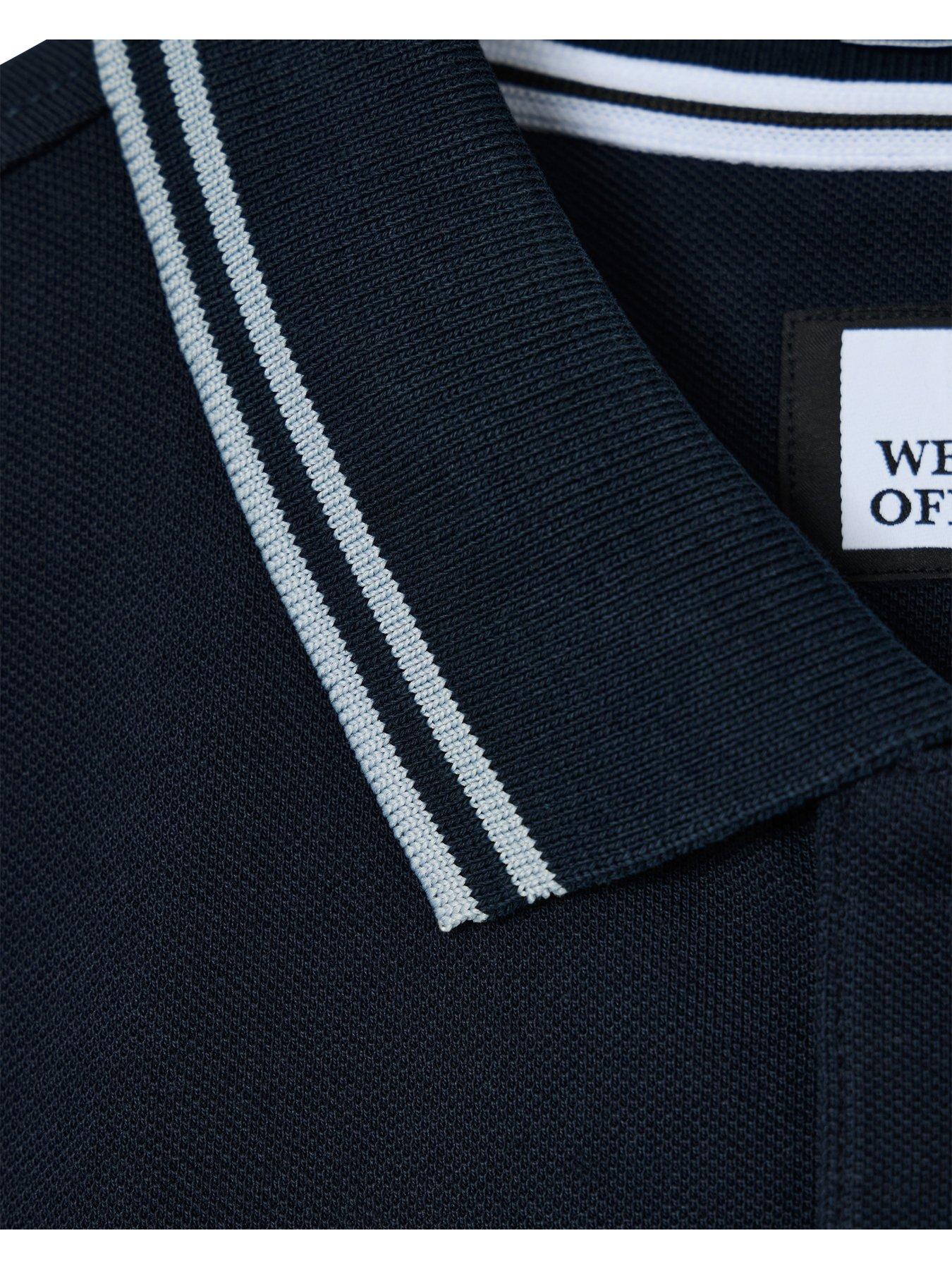 Image 7 of 7 of Weekend Offender Weekend Offender Levanto Short Sleeve Polo Shirt - Navy