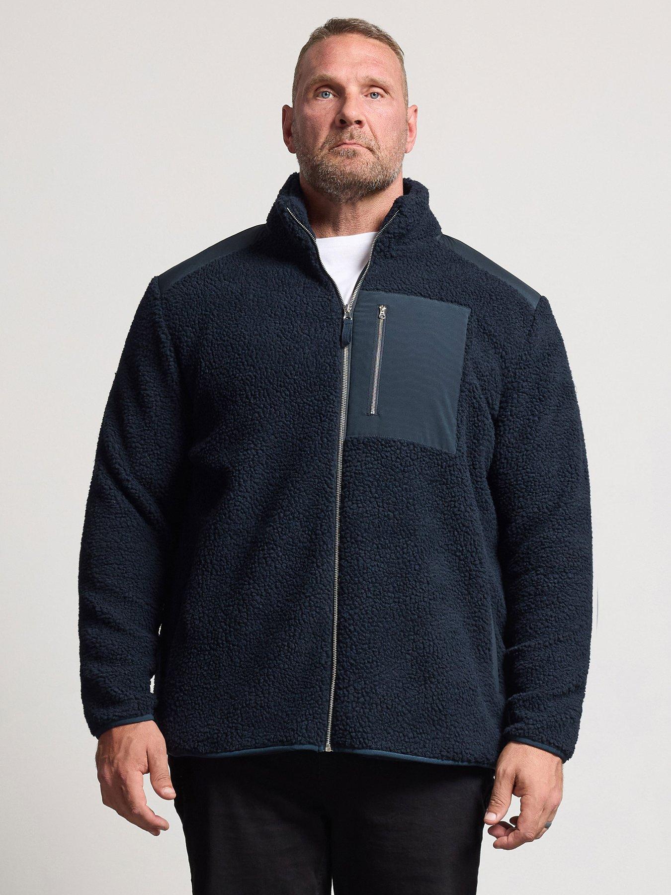 Image 1 of 4 of BadRhino Mens Borg Lined Zip Through Jacket - Blue