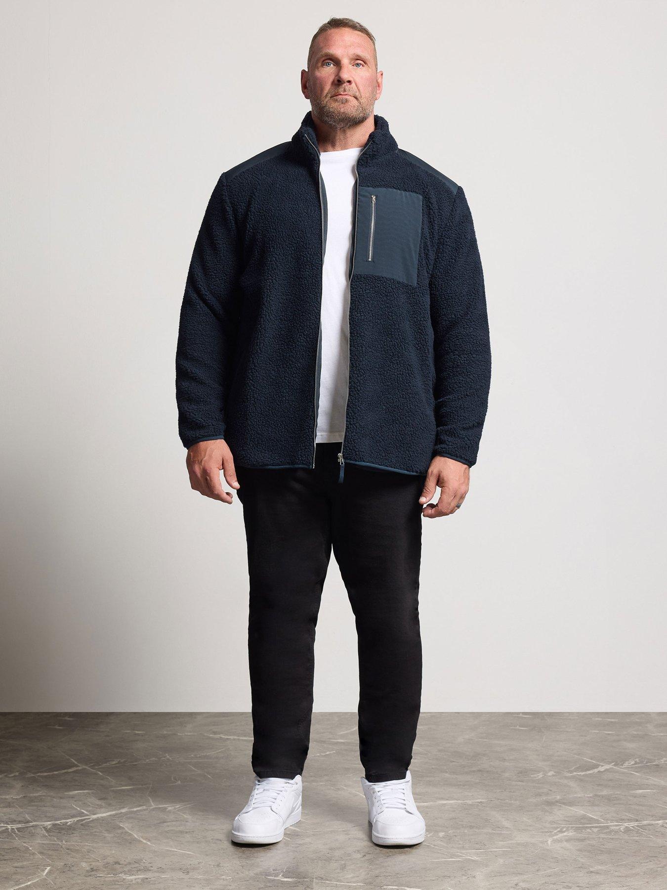 Image 3 of 4 of BadRhino Mens Borg Lined Zip Through Jacket - Blue