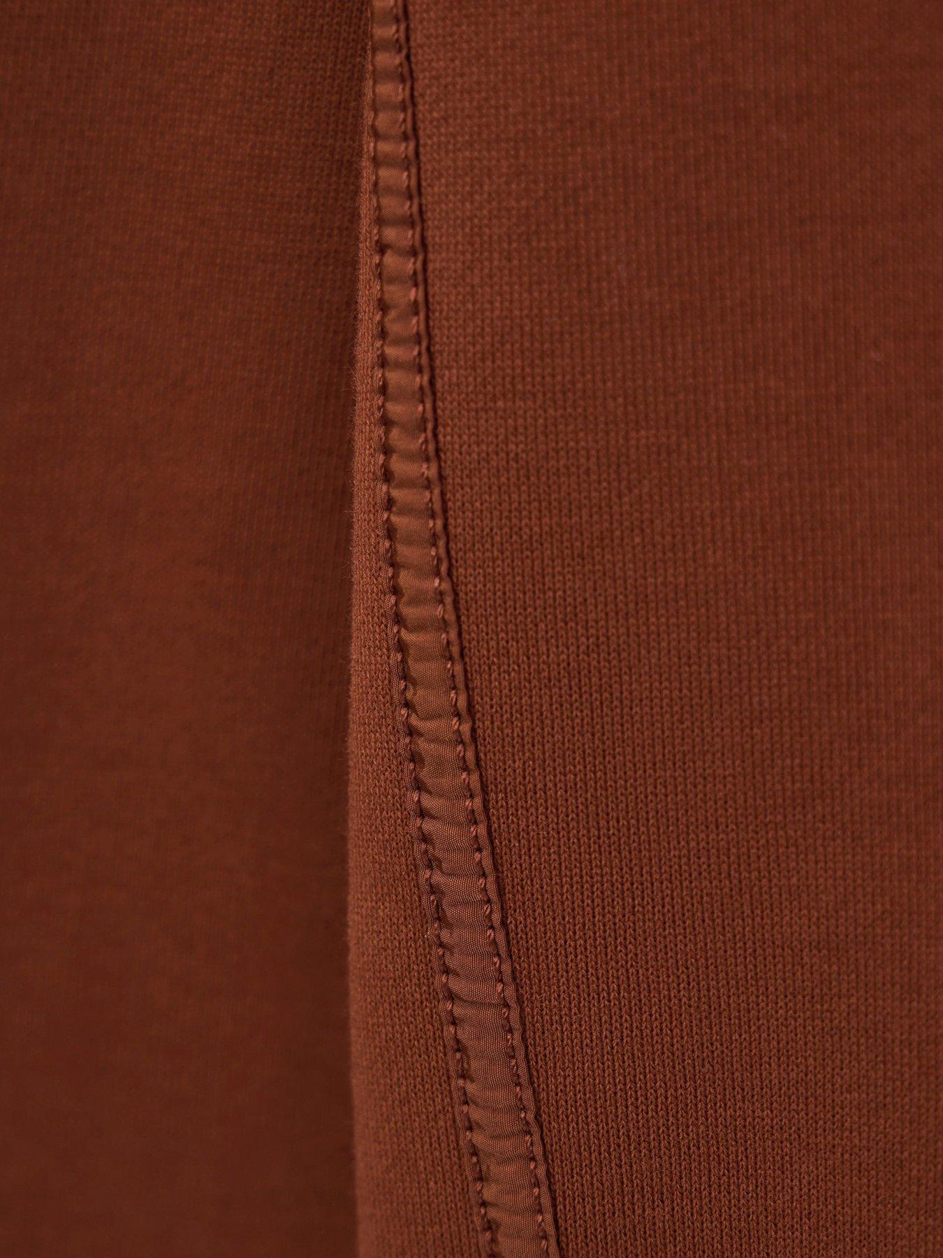 Image 6 of 6 of Weekend Offender Mens Thunder Ribbed Trims Cotton Sweatshirt - Brown