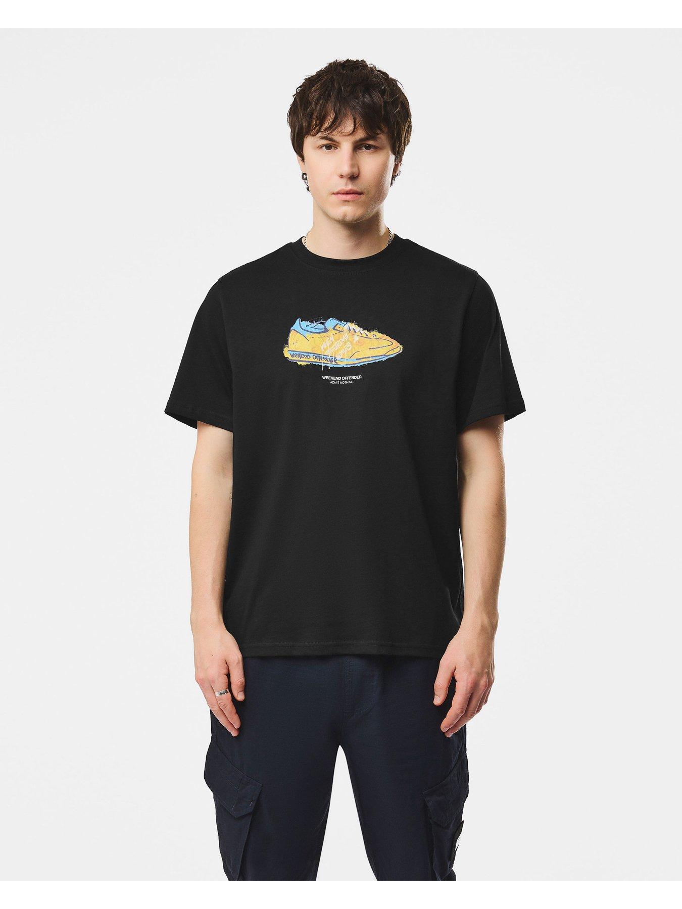 Weekend Offender Adventus Graphic Print Short Sleeve T-Shirt - Black