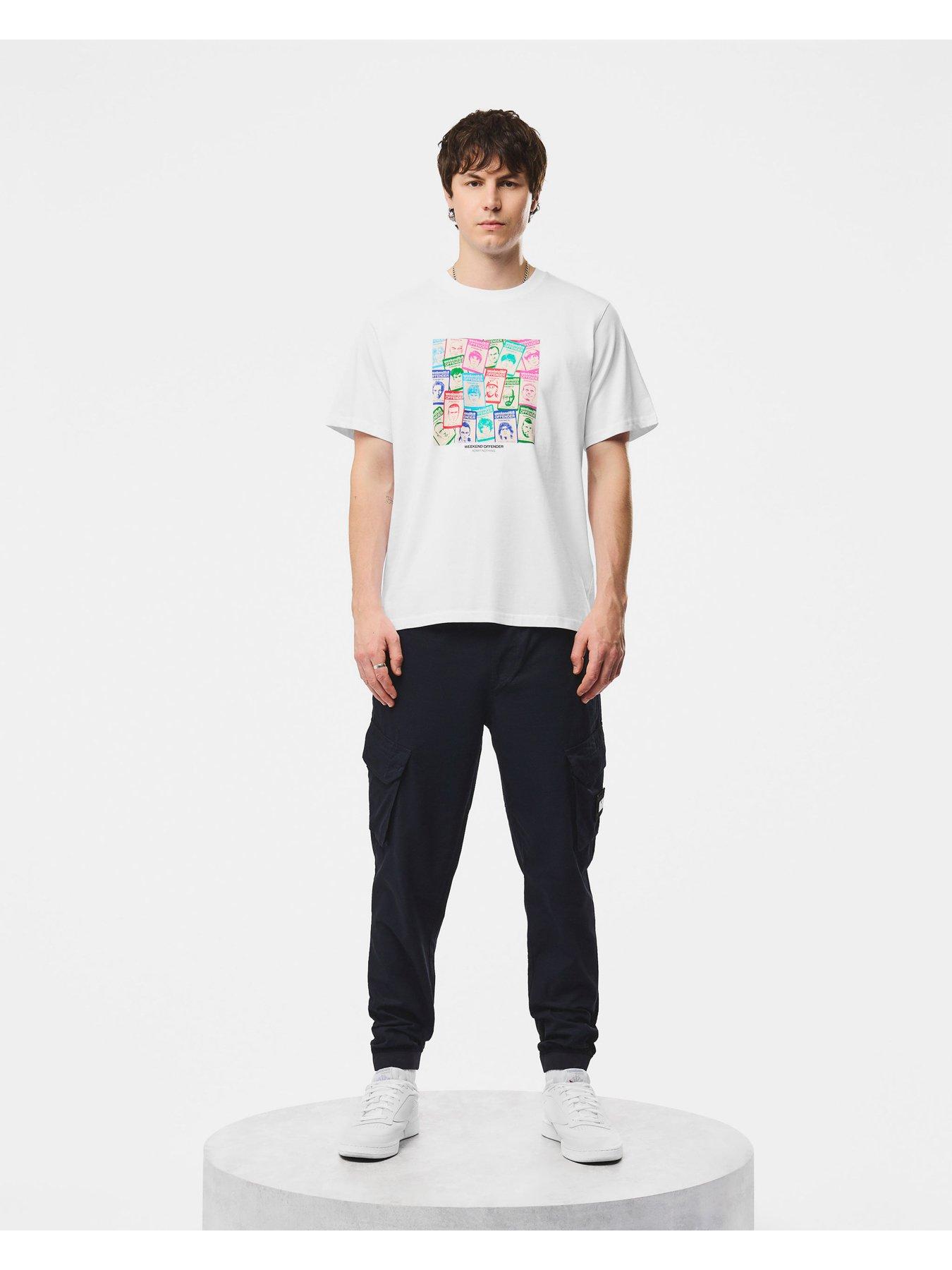 Image 2 of 5 of Weekend Offender Approbatus Graphic Print Short Sleeve T-Shirt - White