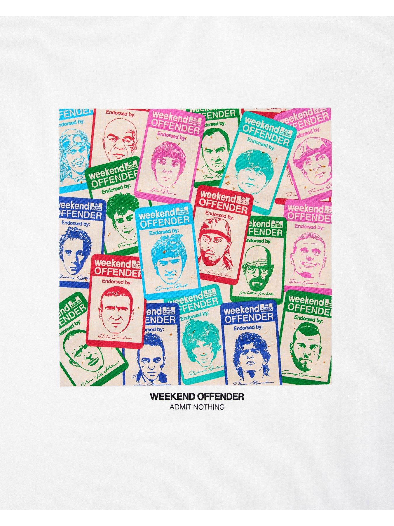 Image 4 of 5 of Weekend Offender Approbatus Graphic Print Short Sleeve T-Shirt - White