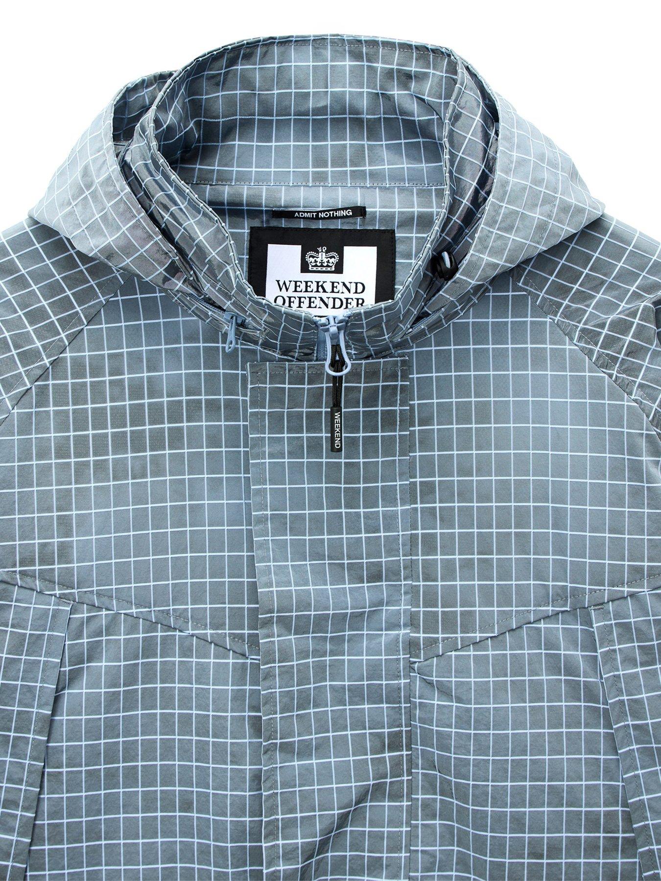 Image 6 of 7 of Weekend Offender Mens Algiers Longline Mac Jacket - Blue