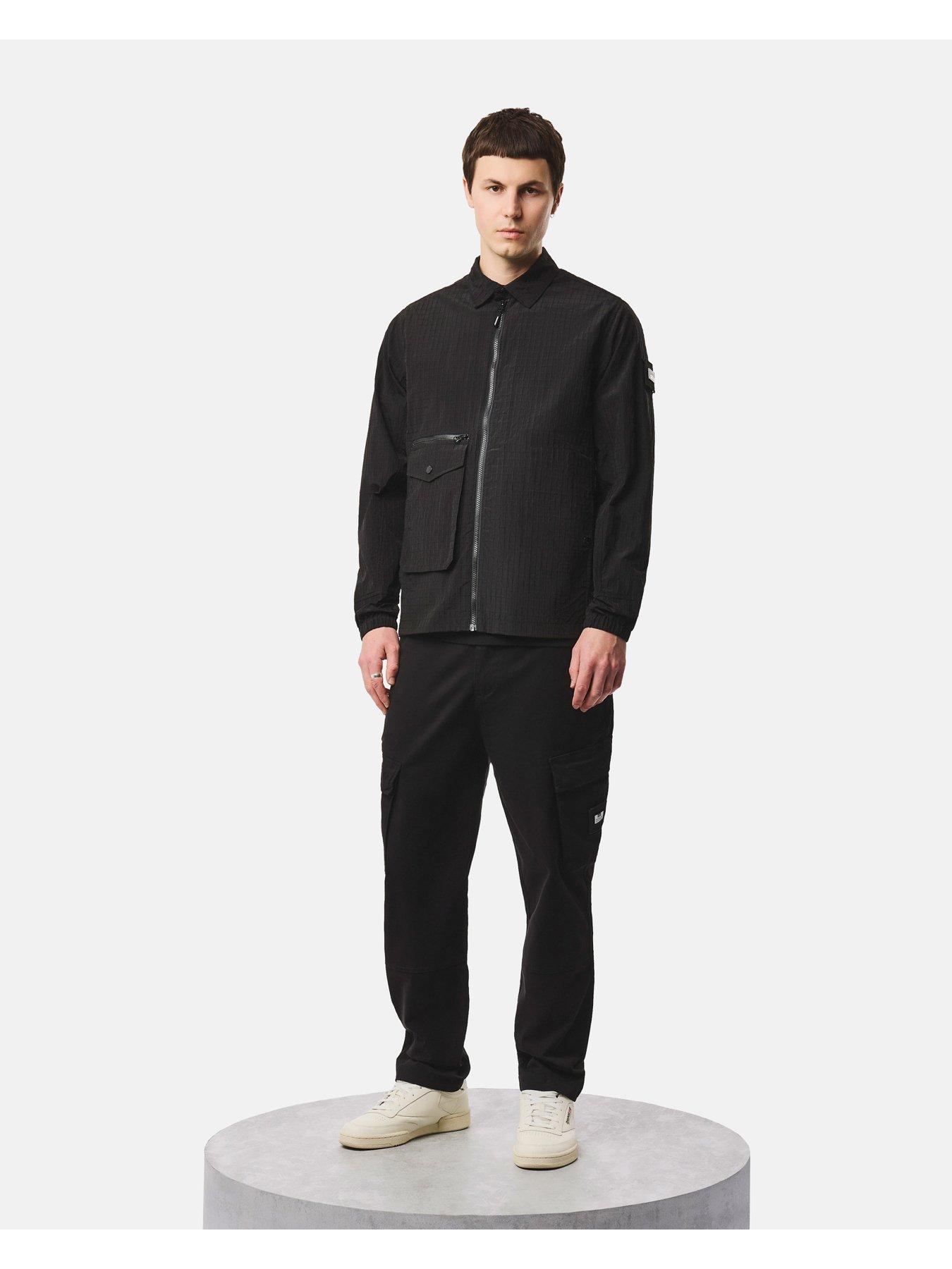 Image 2 of 6 of Weekend Offender Mens Vinnie Lightweight Zip Through Overshirt - Black