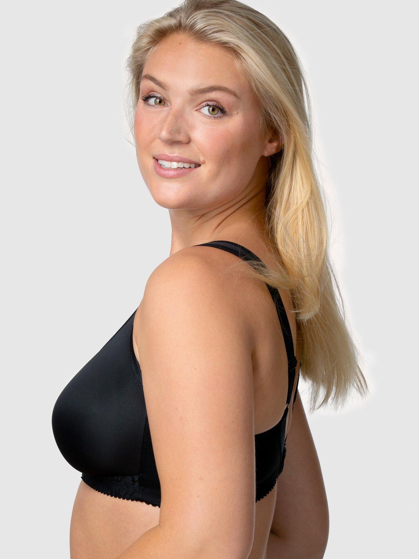 Image 3 of 3 of Miss Mary of Sweden Miss Mary Of Sweden Smooth Lacy Non-wired T-shirt Bra - Black