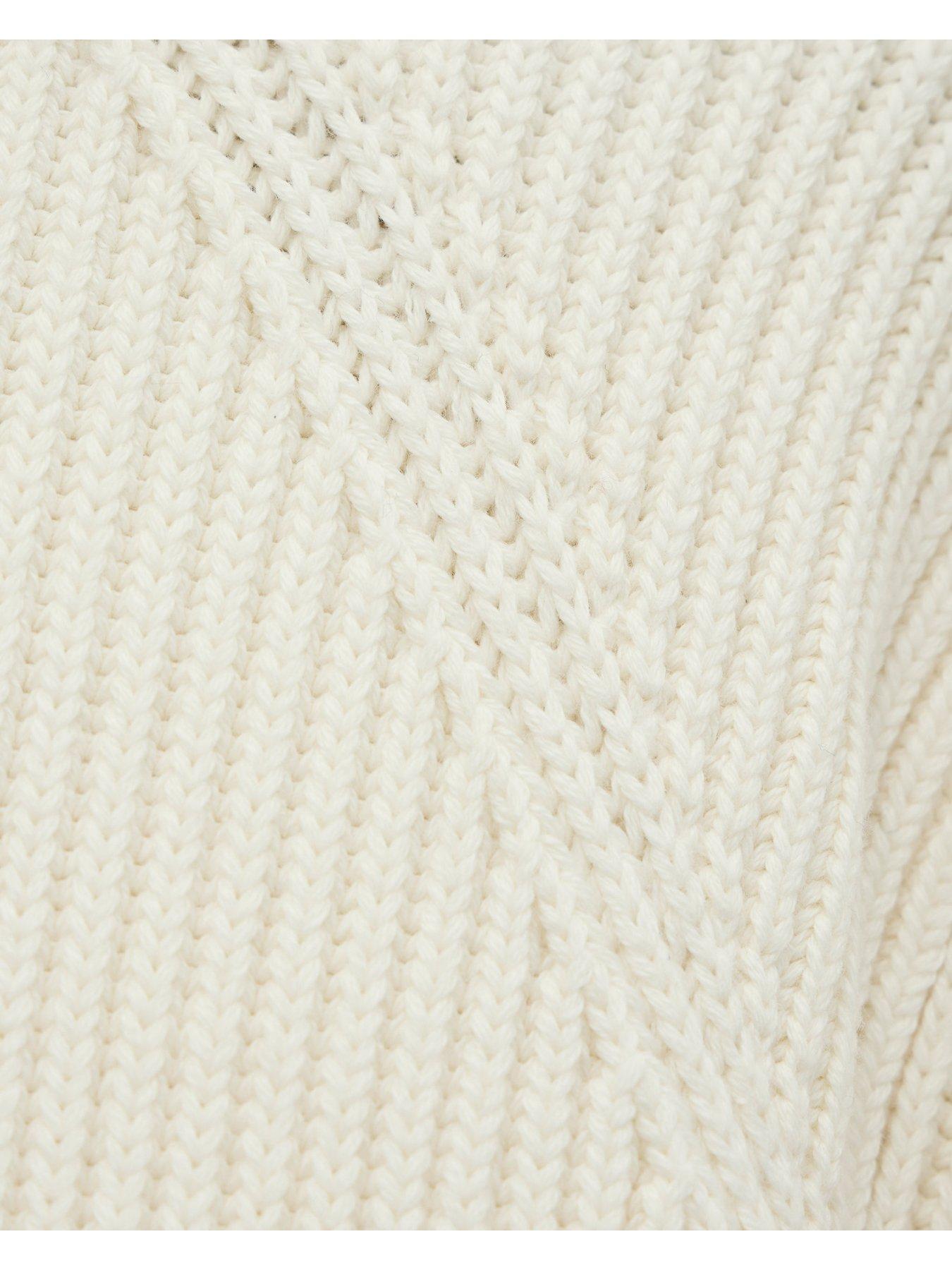 Image 7 of 7 of Weekend Offender Weekend Offender Snetterton 1/4 Zip Knitted Jumper - Cream