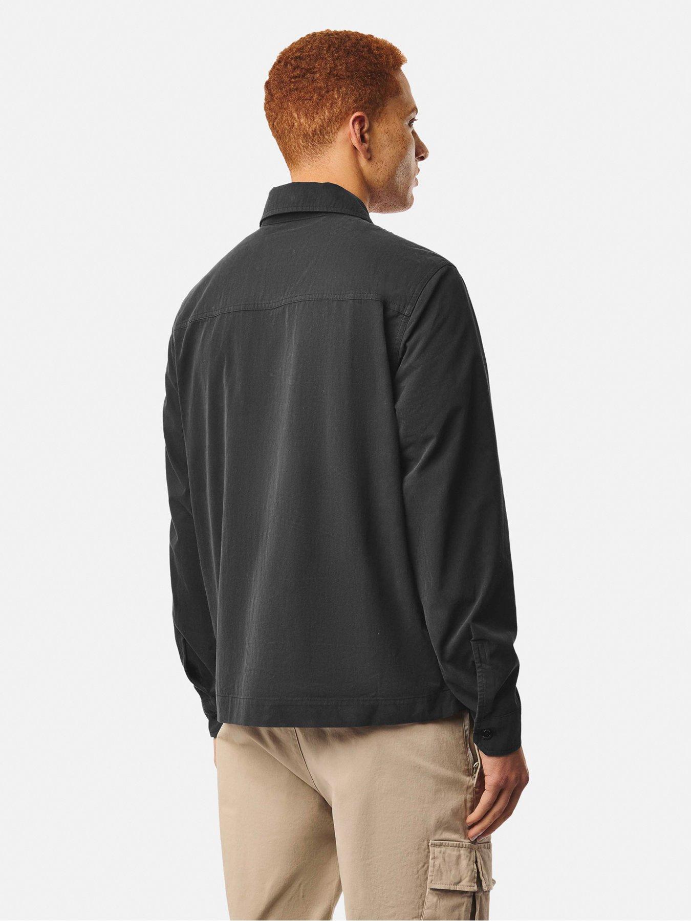 Image 2 of 6 of Weekend Offender Weekend Offender Pancho Technical Badge Overshirt - Black
