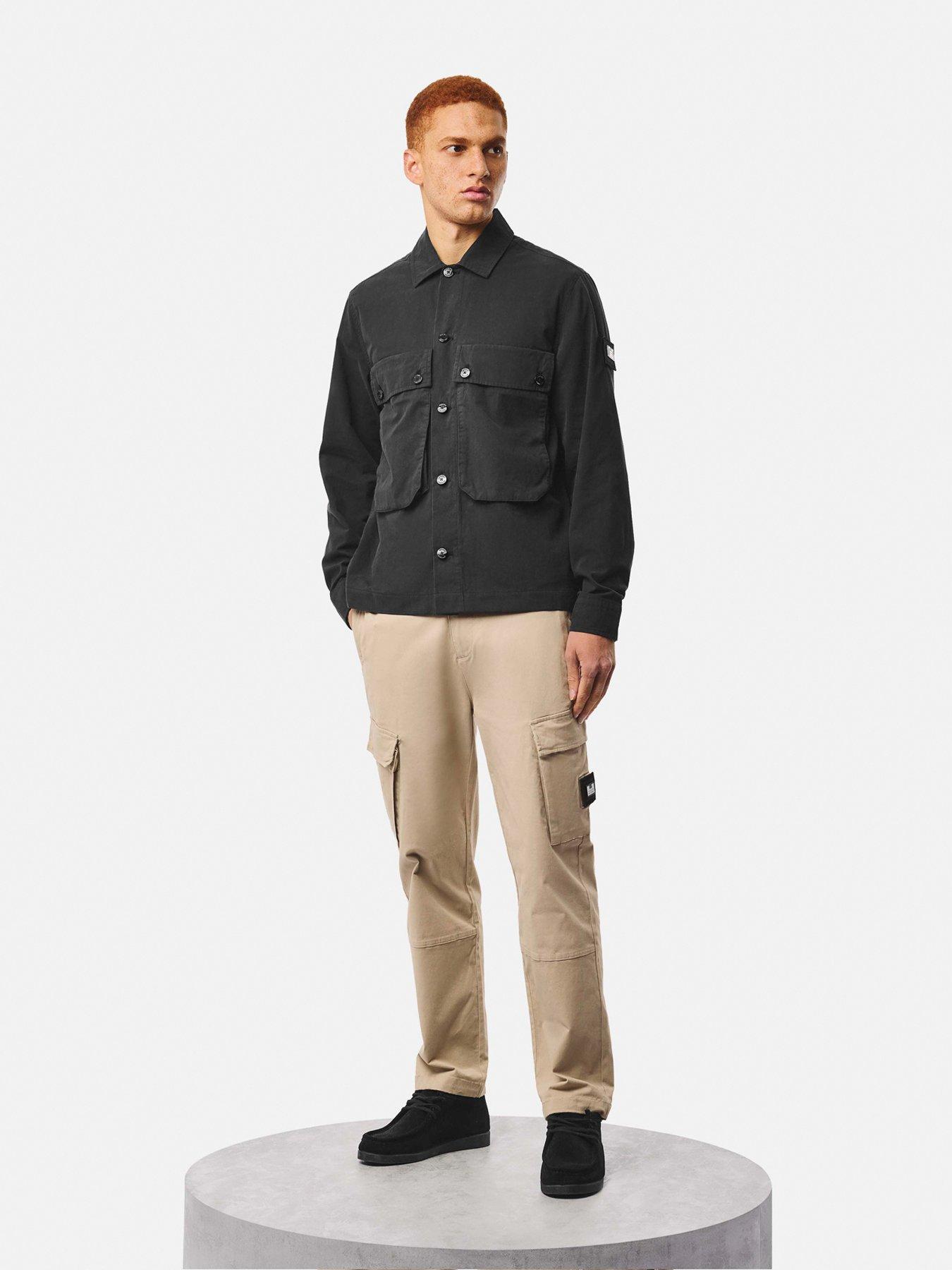 Image 3 of 6 of Weekend Offender Weekend Offender Pancho Technical Badge Overshirt - Black