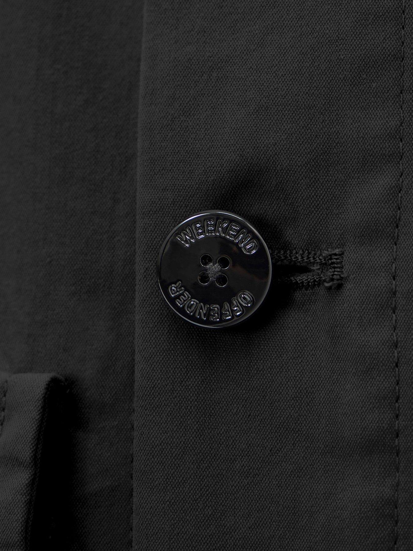 Image 6 of 6 of Weekend Offender Weekend Offender Pancho Technical Badge Overshirt - Black