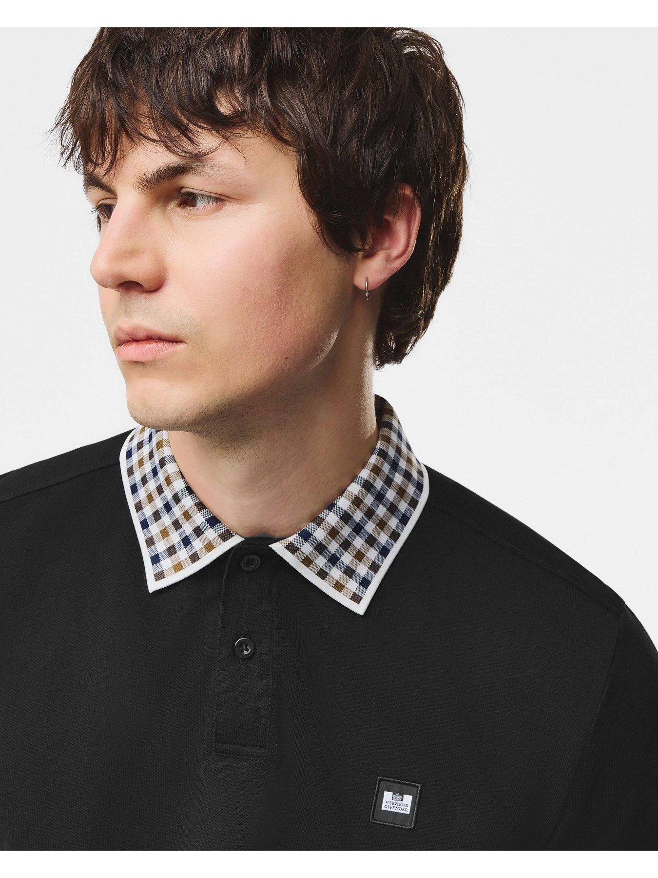 Image 2 of 6 of Weekend Offender Weekend Offender Lindley Rugby Shirt - Black