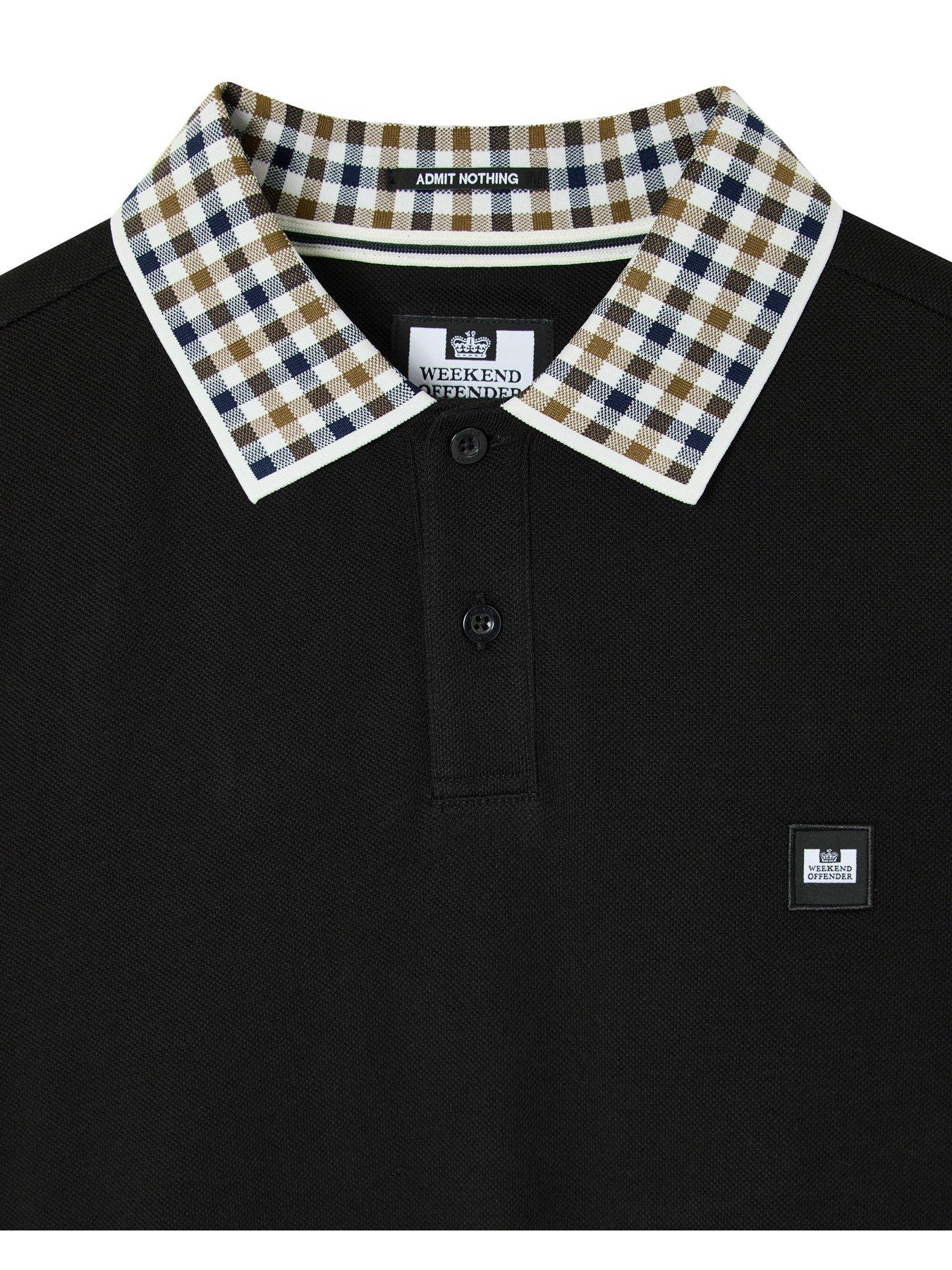 Image 6 of 6 of Weekend Offender Weekend Offender Lindley Rugby Shirt - Black