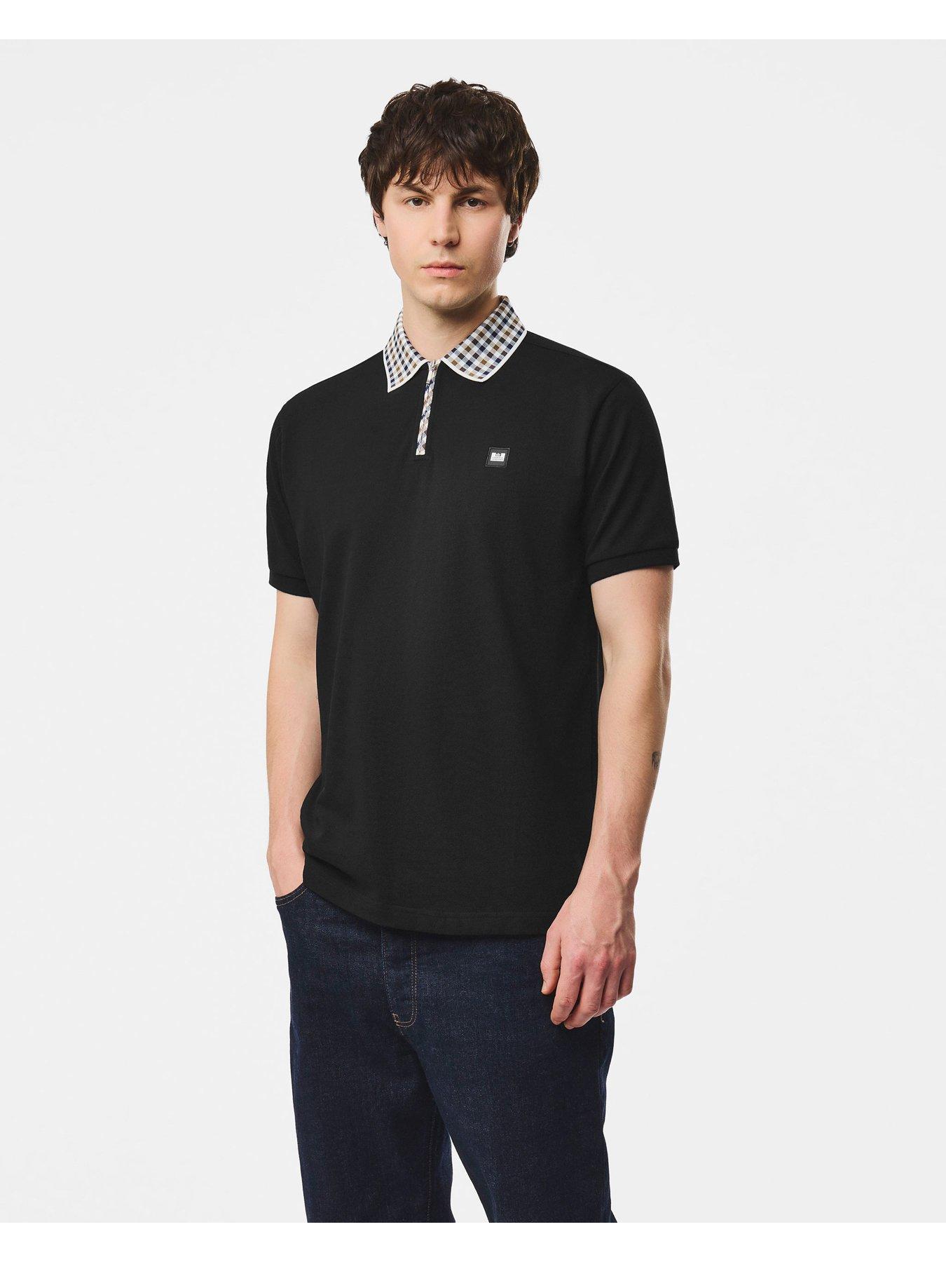Image 1 of 6 of Weekend Offender Tipasa Short Sleeve Polo Shirt - Black