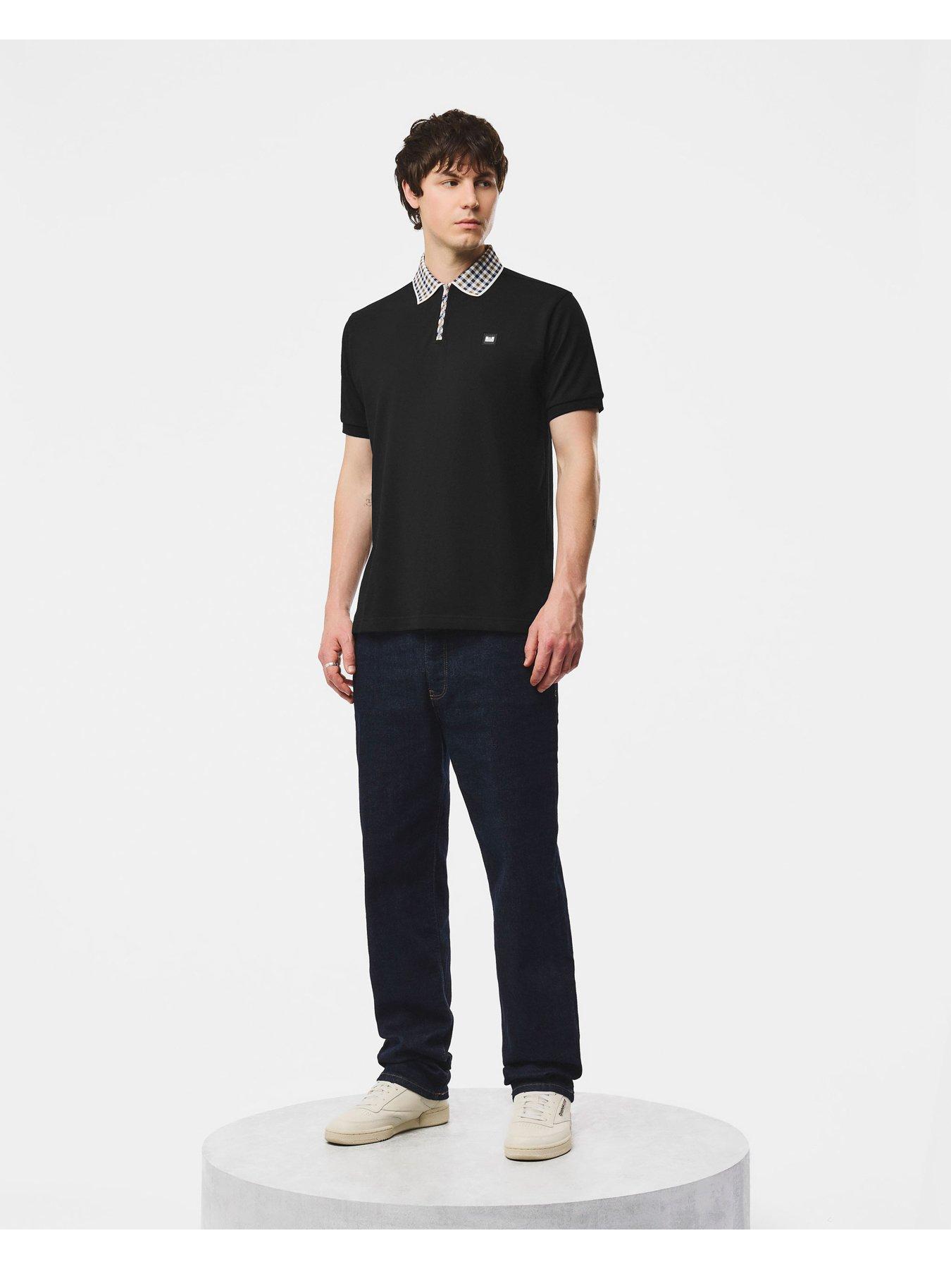 Image 3 of 6 of Weekend Offender Tipasa Short Sleeve Polo Shirt - Black