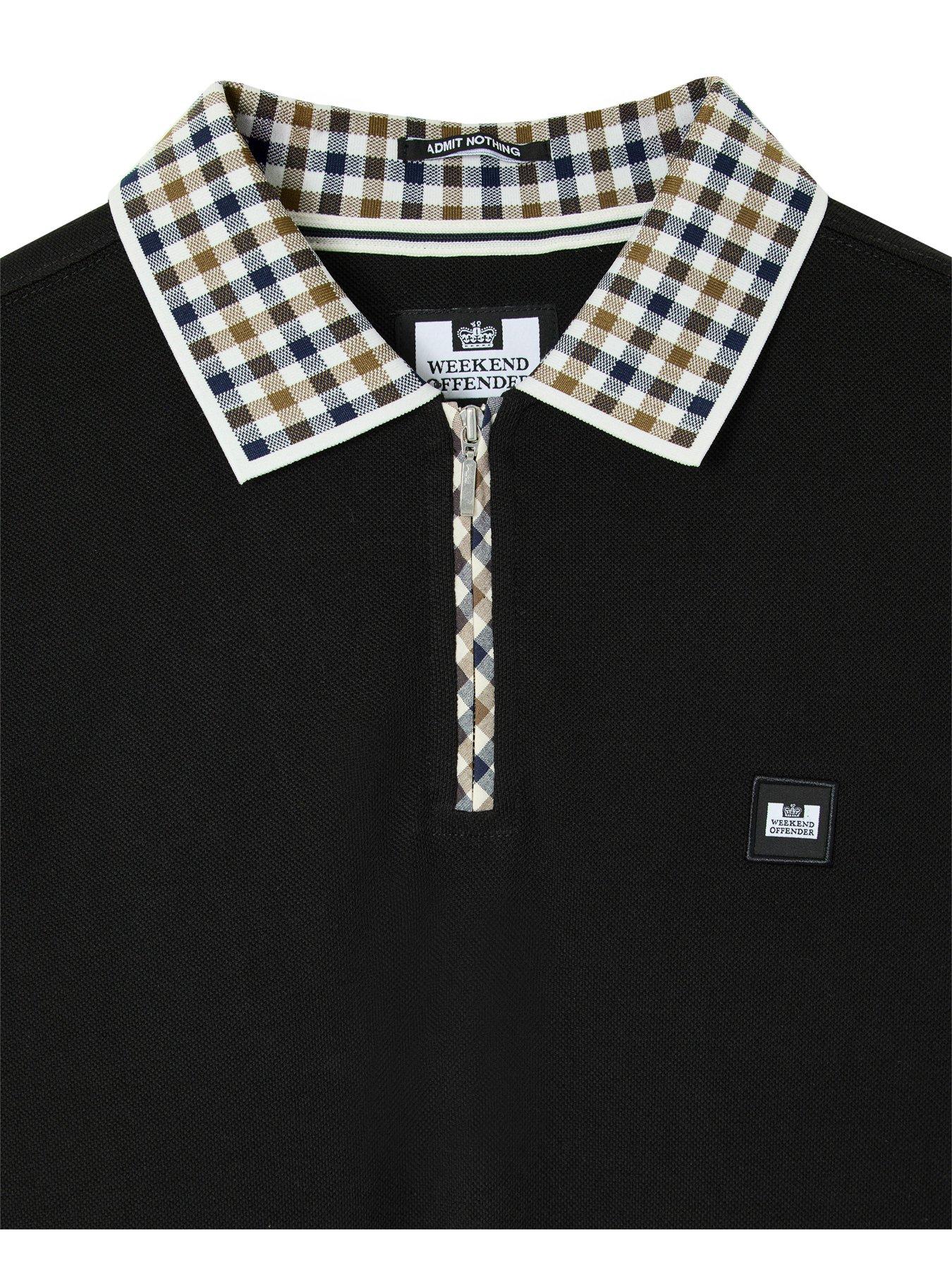 Image 6 of 6 of Weekend Offender Tipasa Short Sleeve Polo Shirt - Black