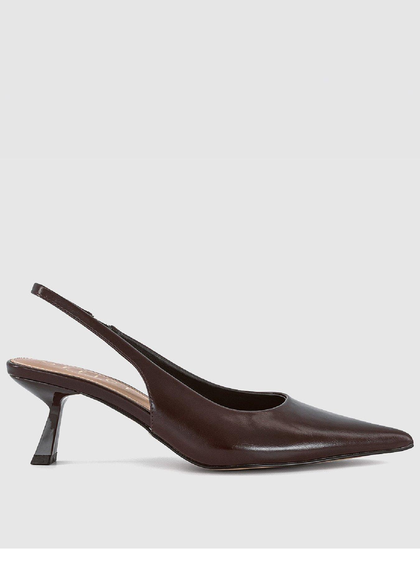 Image 1 of 4 of OFFICE Million Slingback Court Kitten Heels - Brown
