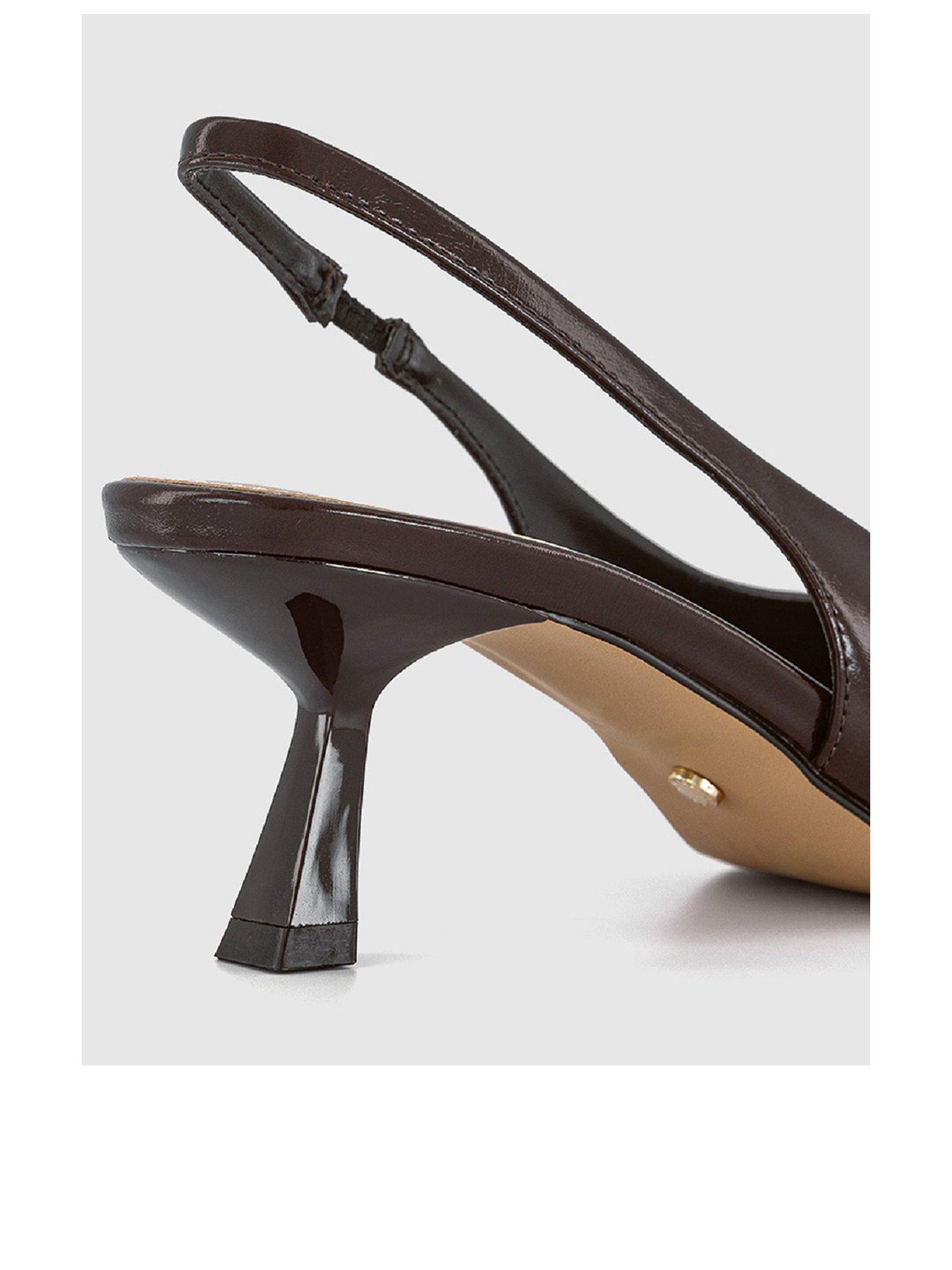 Image 2 of 4 of OFFICE Million Slingback Court Kitten Heels - Brown