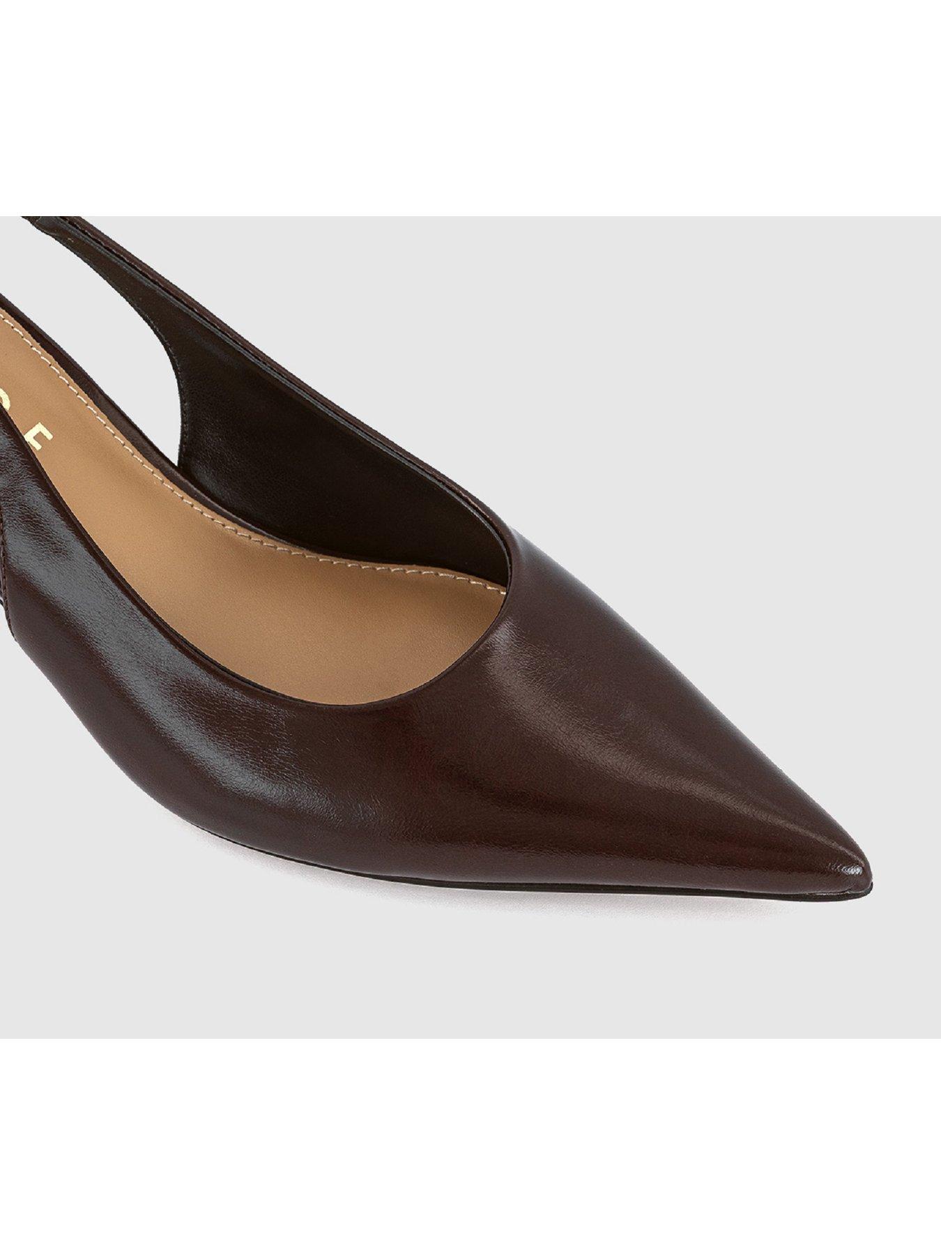 Image 3 of 4 of OFFICE Million Slingback Court Kitten Heels - Brown