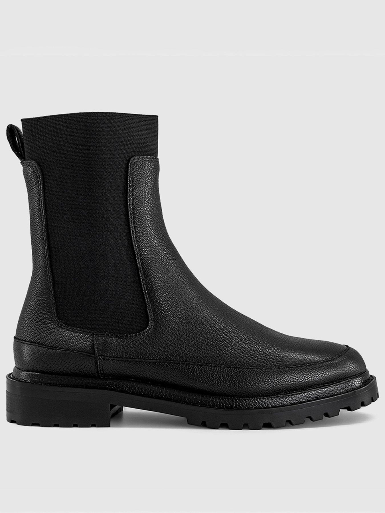 Image 1 of 3 of OFFICE Womens Accent Chunky Sole Chelsea Ankle Boots - Black