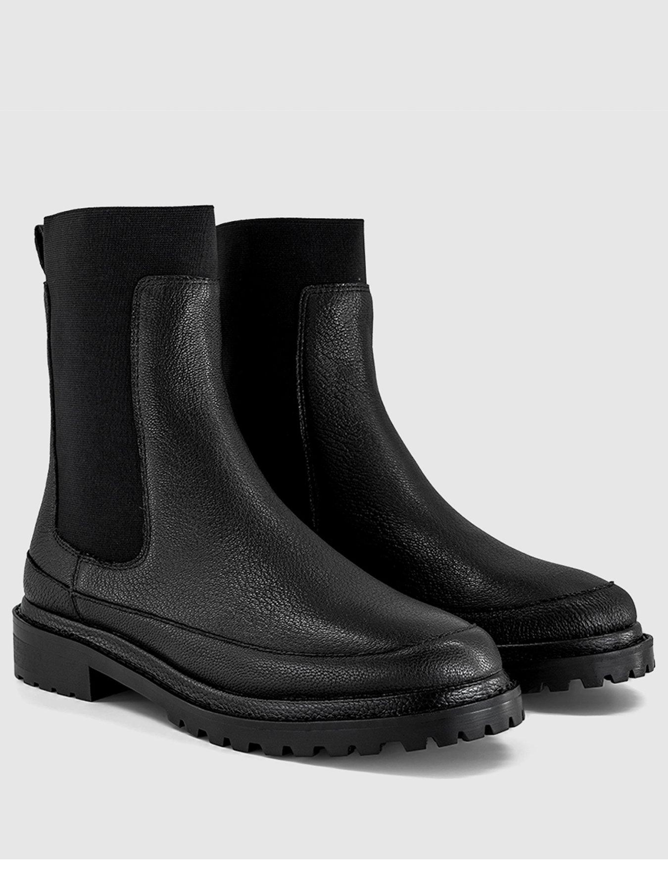 Image 2 of 3 of OFFICE Womens Accent Chunky Sole Chelsea Ankle Boots - Black